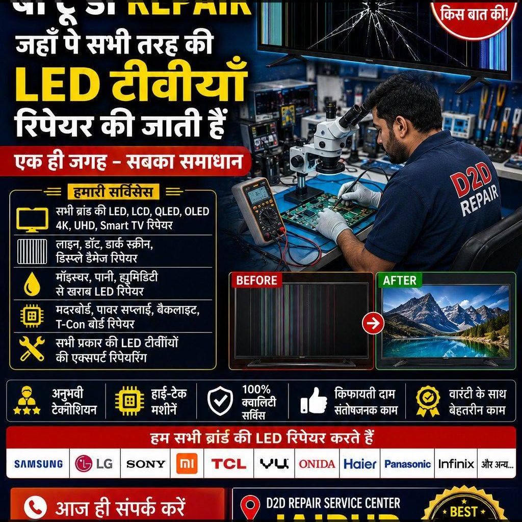 D2D repair Facebook ad: LED TV Reair