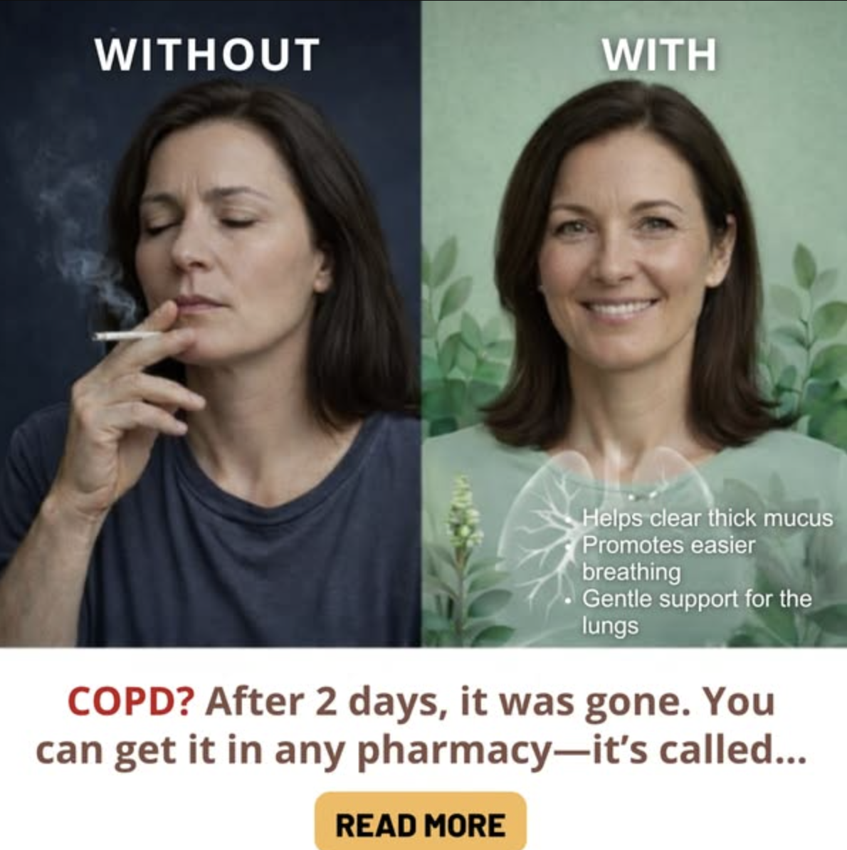 Natural Health Secrets Facebook ad: The COPD secret they’ve been hiding from you…