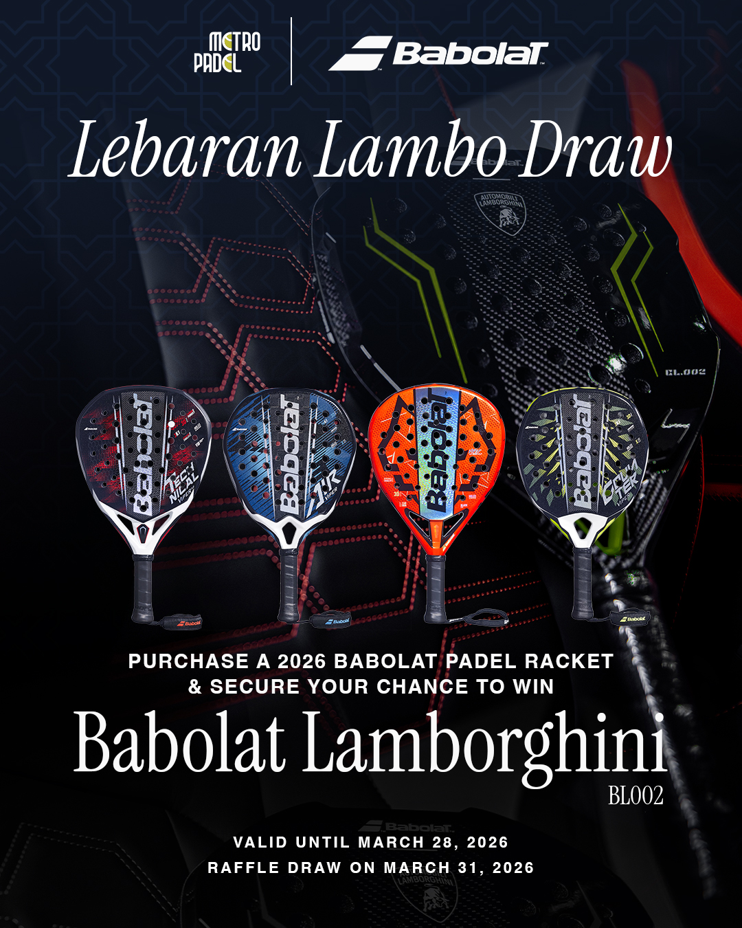 Metro Padel Facebook ad from Mar 9, 2026