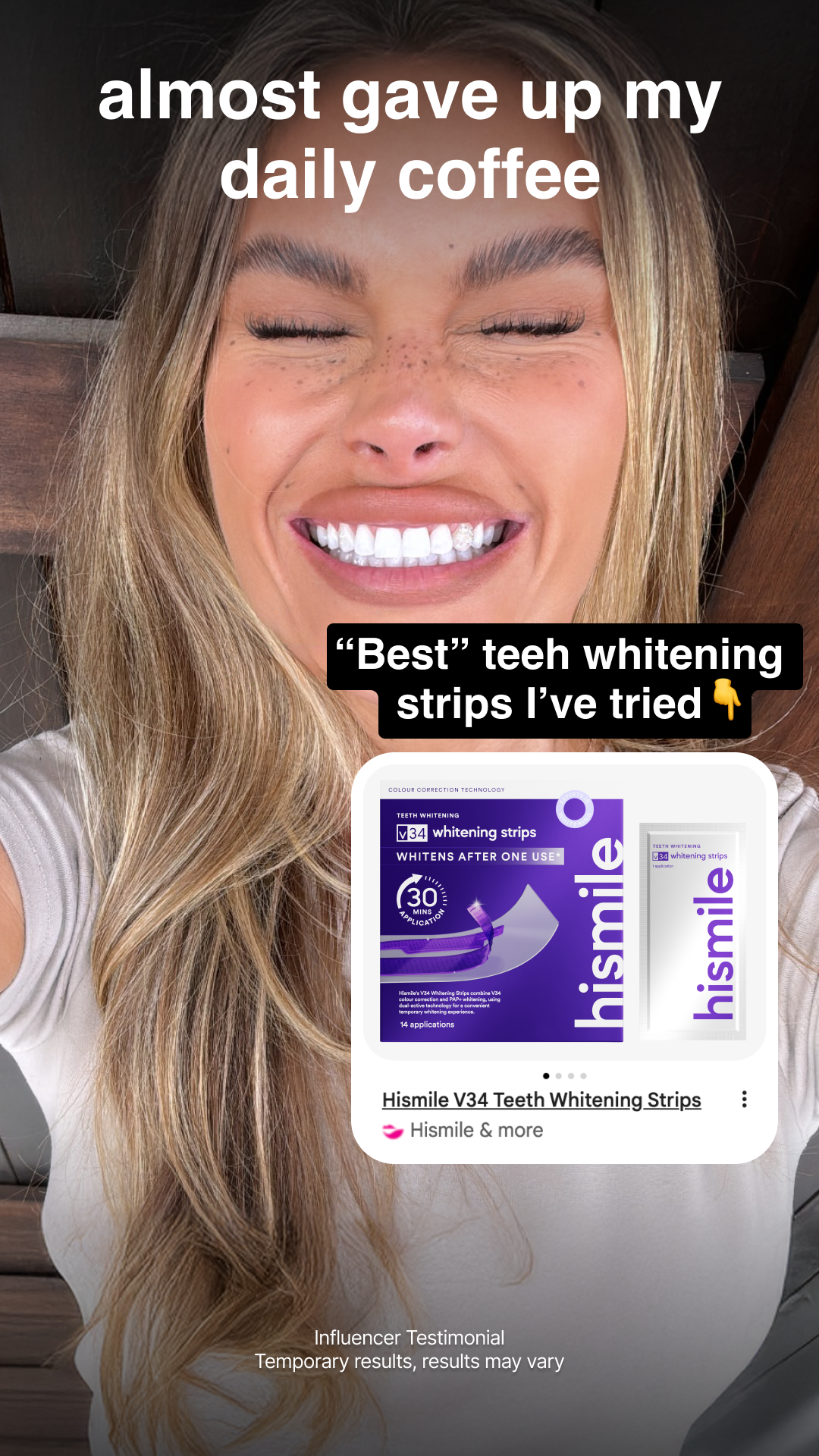 Hismile Facebook ad