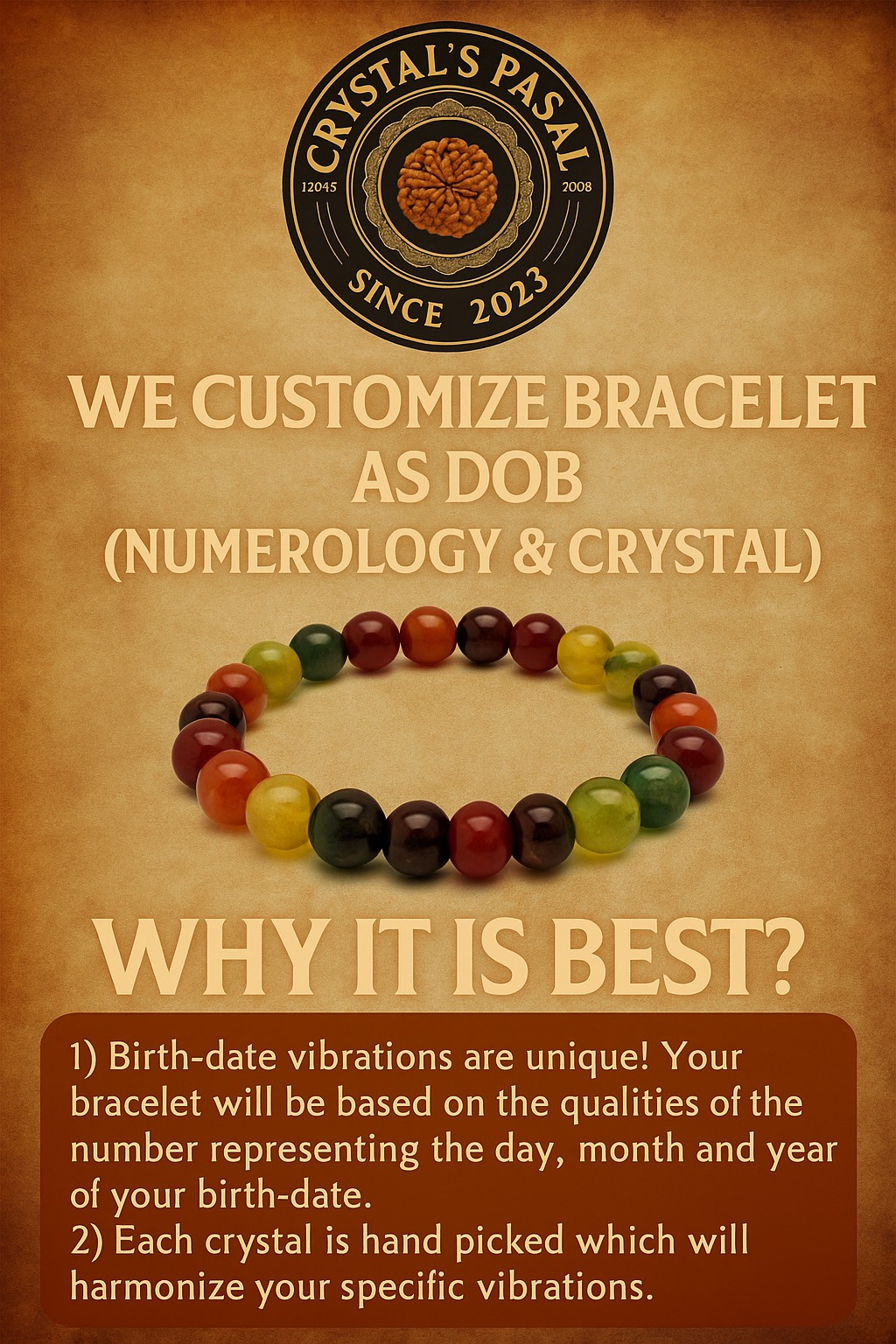 Crystal's Pasal Facebook ad: Customized Bracelet as Your Date of Birth