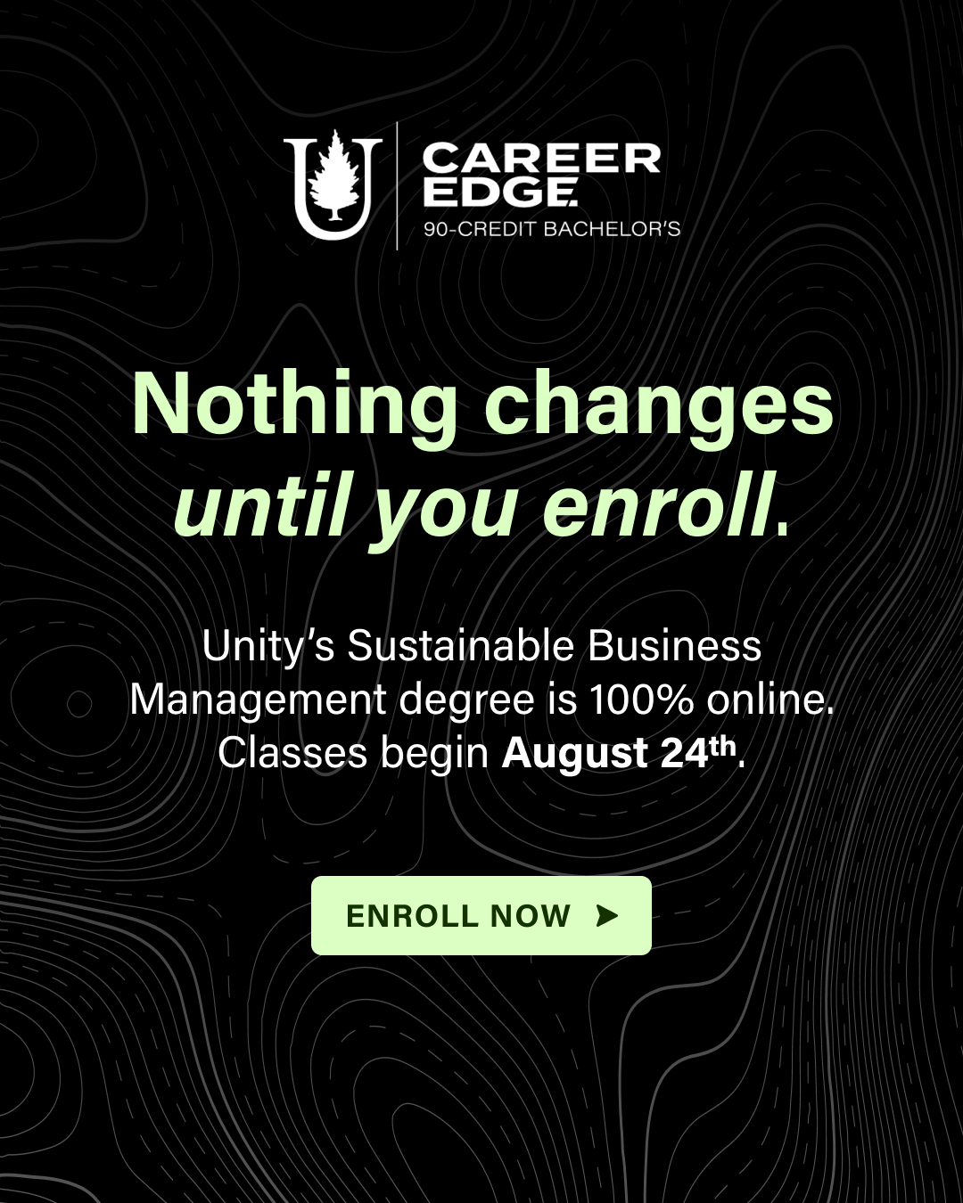 Unity Environmental University Facebook ad