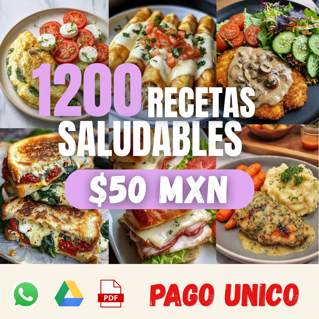 Eduvanta Facebook ad: 1200 recetas por $50 pesos