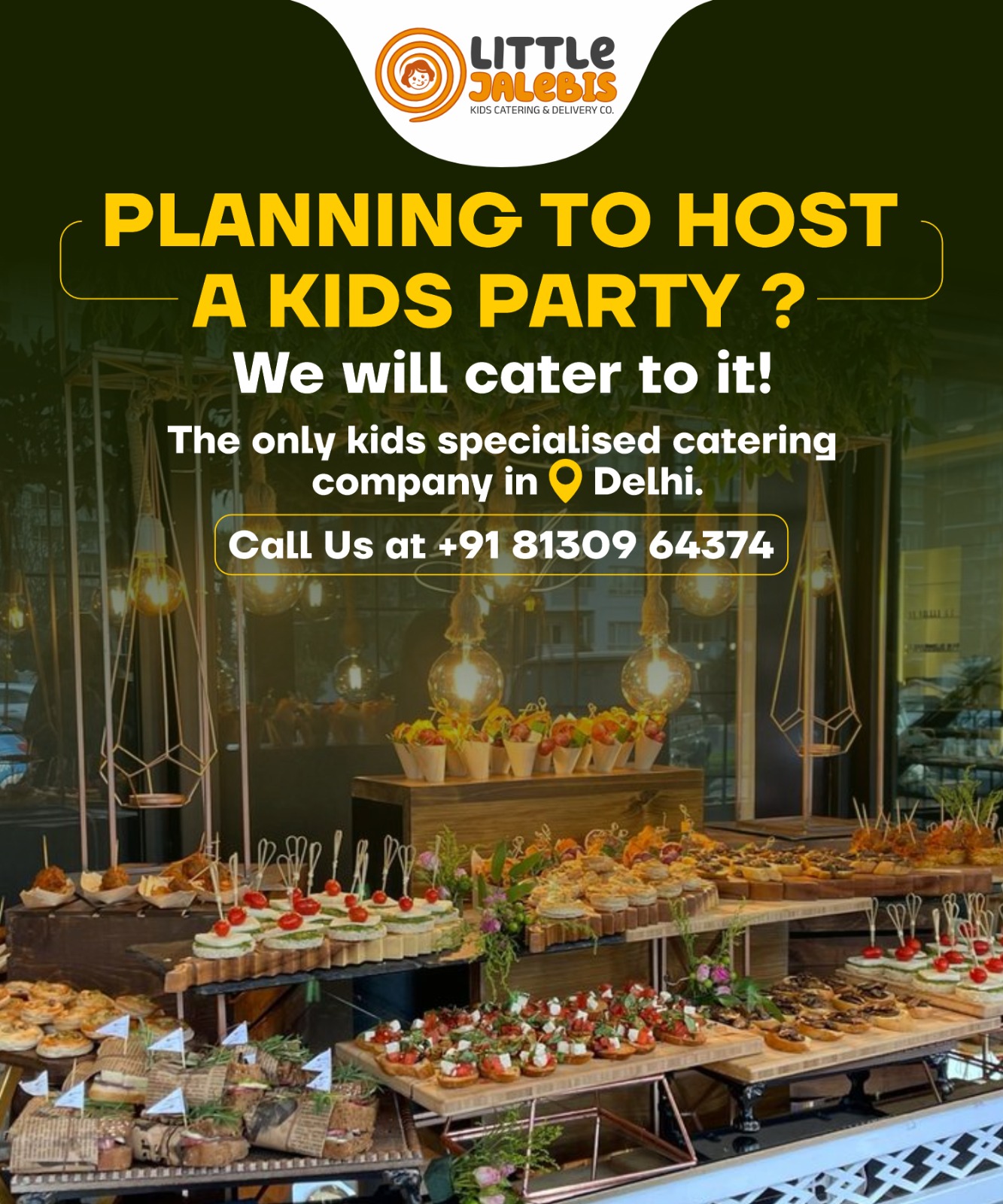 Little Jalebis - Kids Catering & Delivery Co. Facebook ad: Planning a kids party?