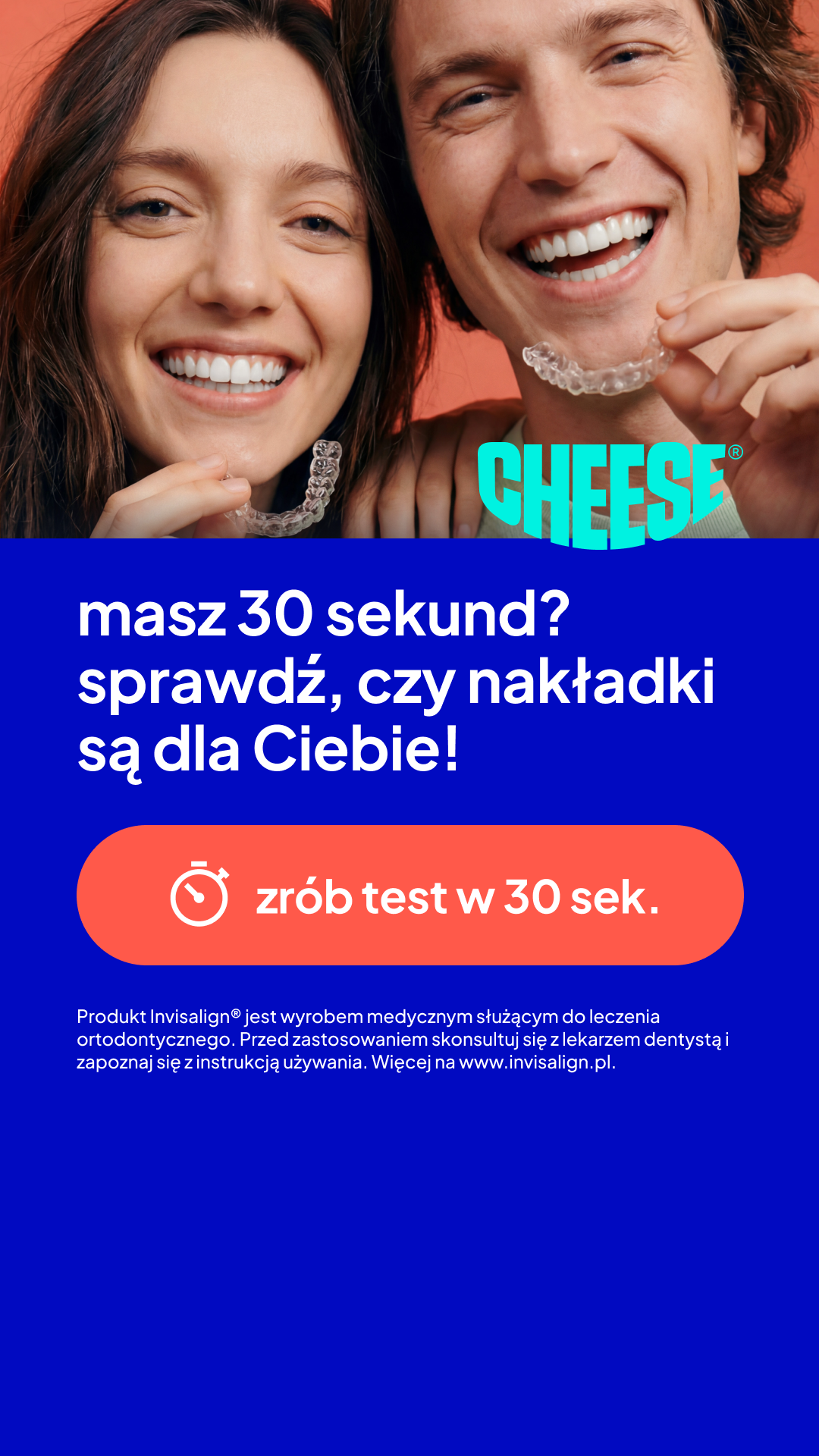 Cheese Ortodoncja Przyszłości Facebook ad