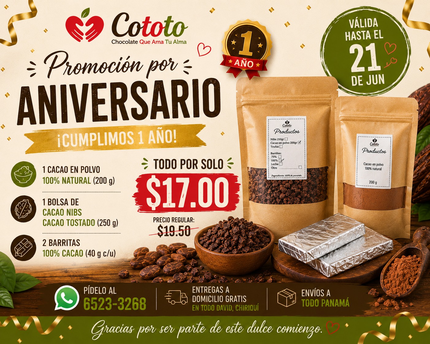 Chocolates Cototo  Panamá Facebook ad