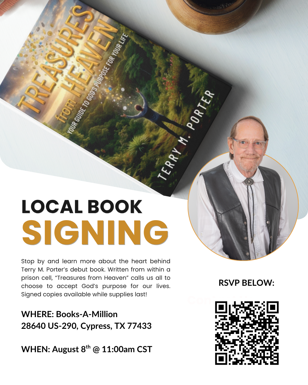 Author Terry M. Porter Facebook ad: LOCAL BOOK SIGNING