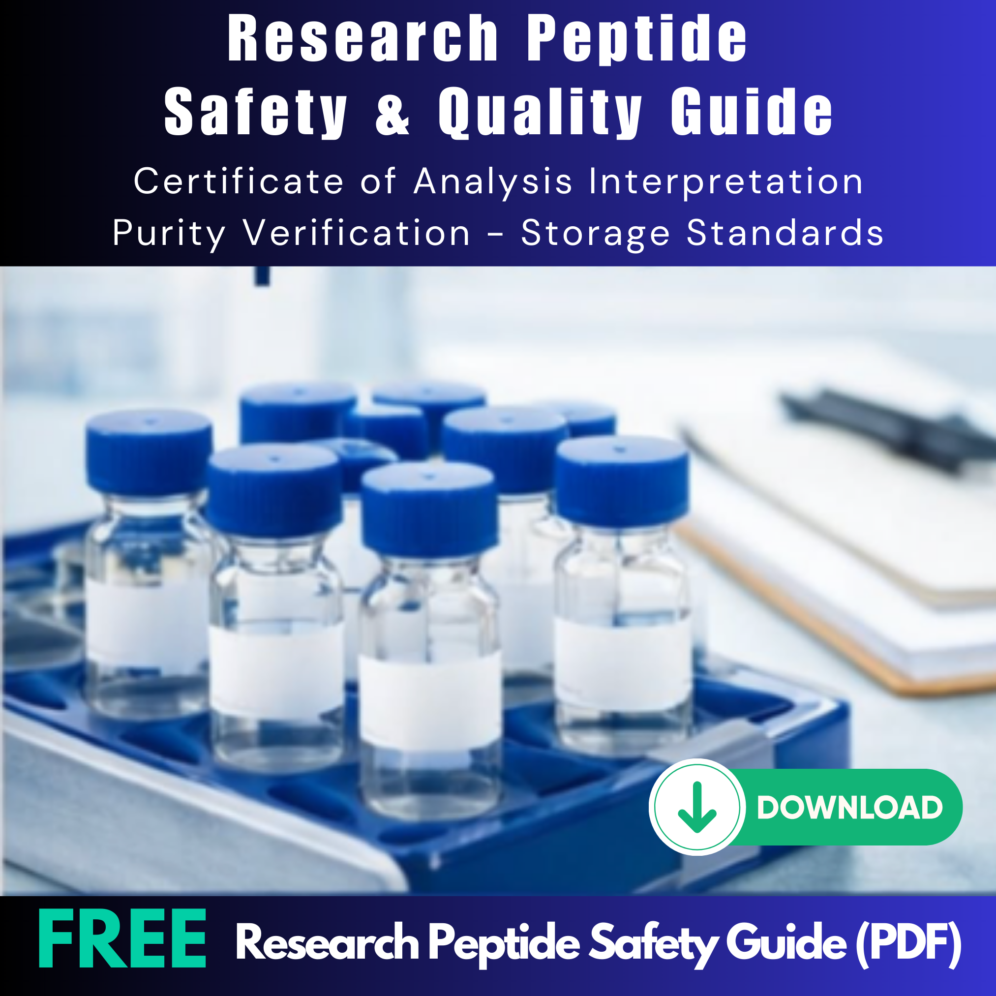 Kinetic Peptides Facebook ad: Free Research Peptide Safety Guide (PDF)
