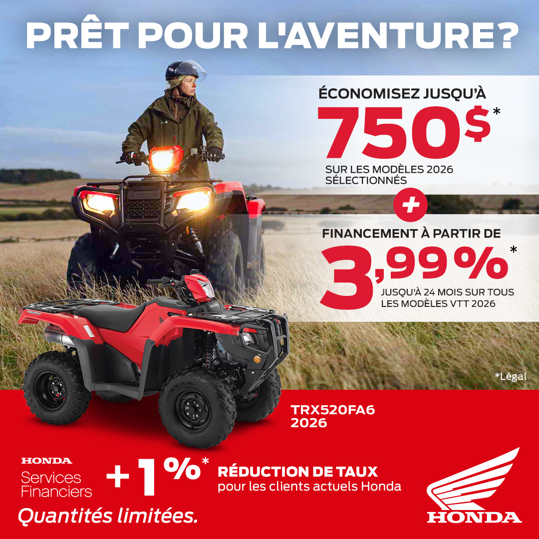 Honda Motorcycles Canada Facebook ad: Conçu pour durer