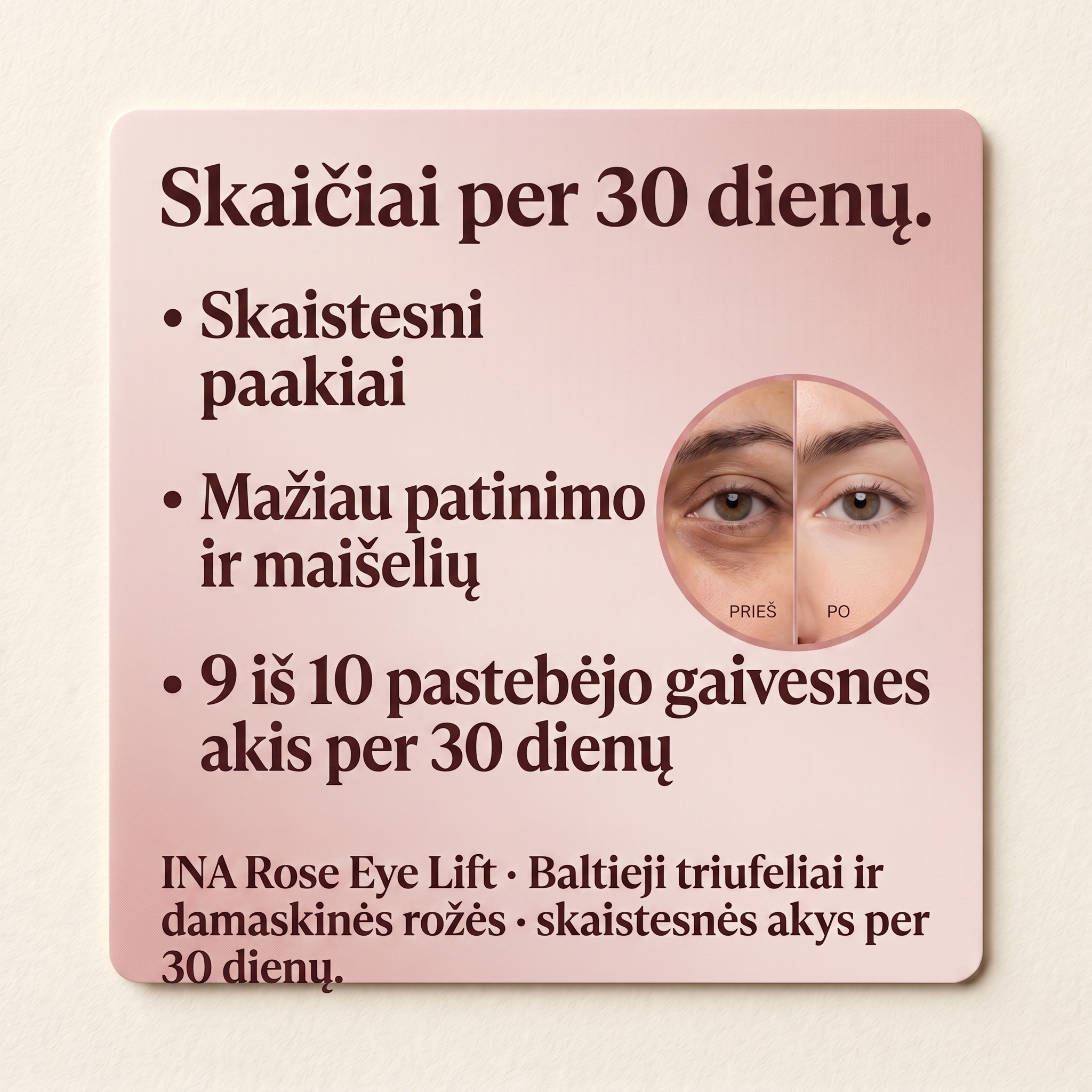 InaEssentials.lt - Šeimos Organinė Kosmetika Facebook ad: Skaičiai po 30 dienų kalba patys už save