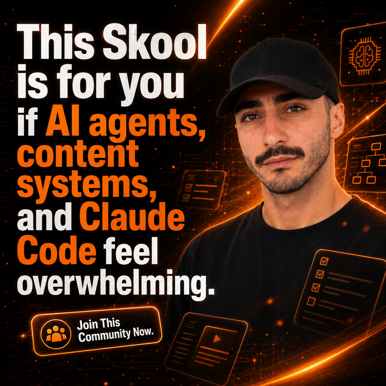 Skool Facebook ad