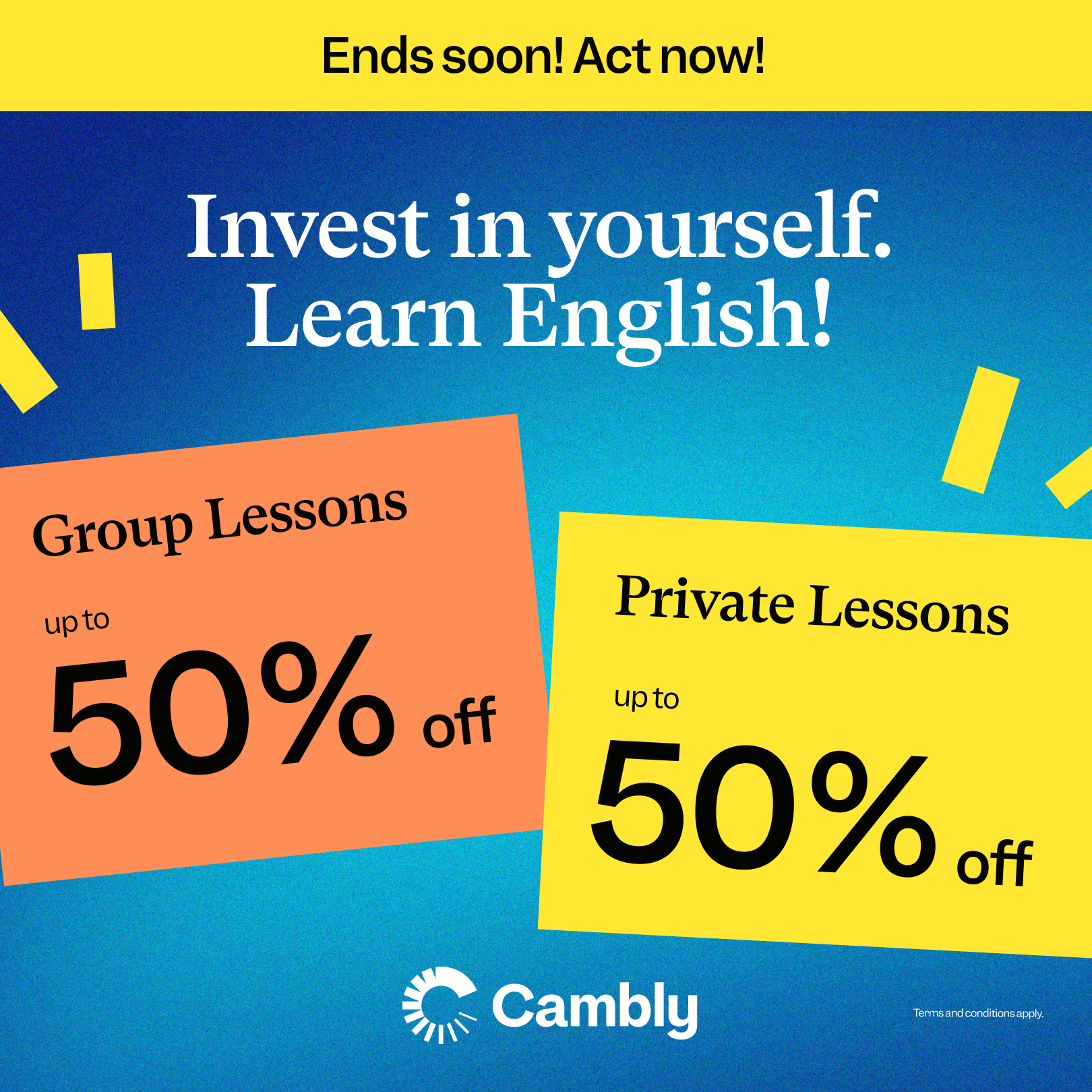 Cambly Facebook ad