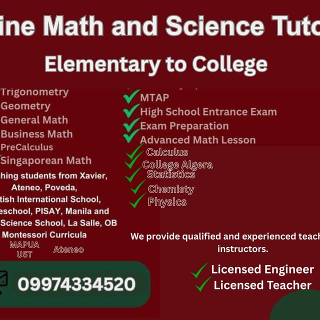 Online Math Tutorial Hub Facebook ad