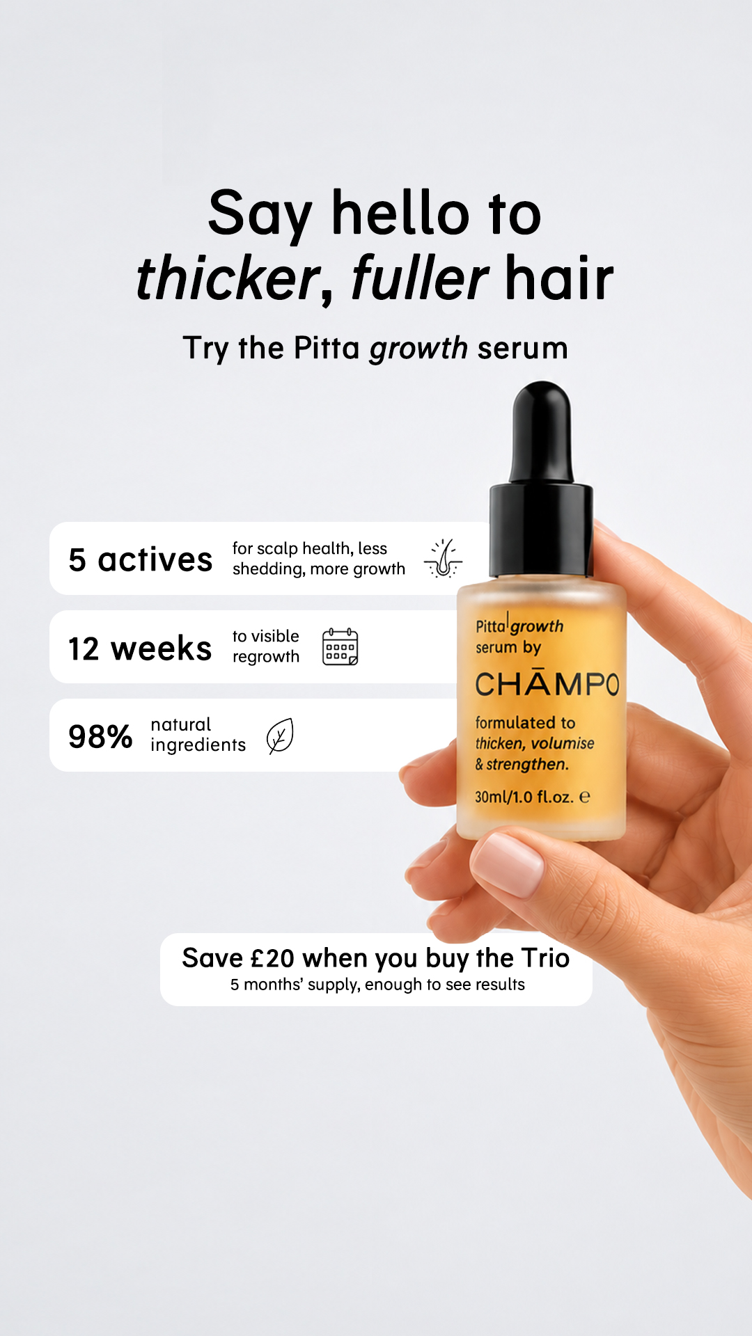 Chāmpo Haircare Facebook ad
