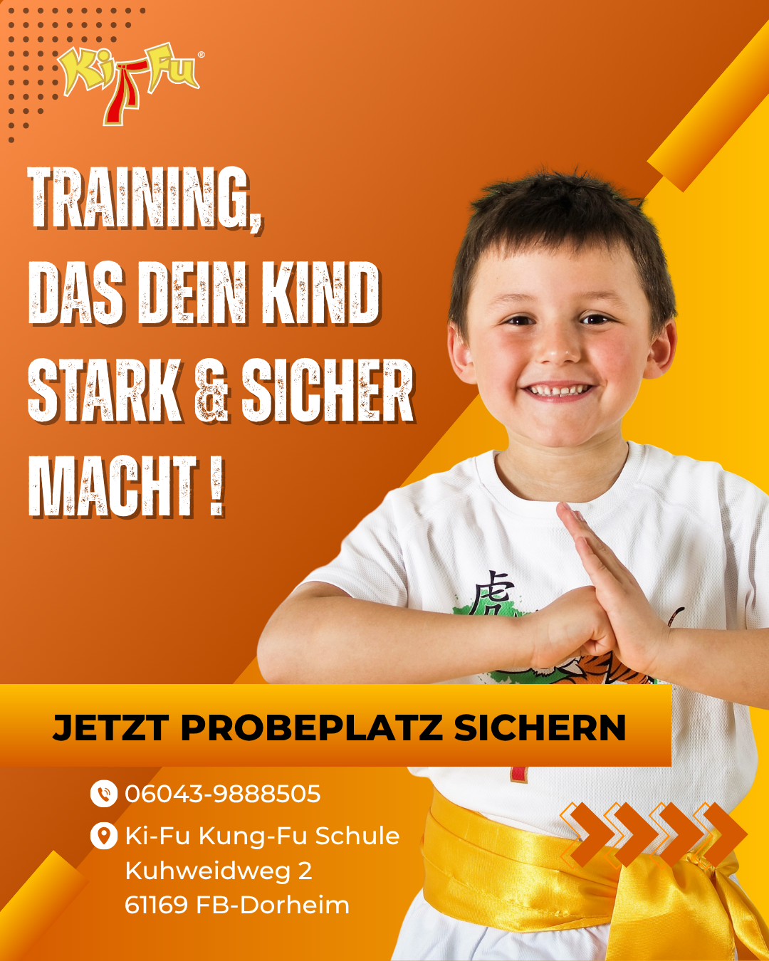 Ki-Fu Training Facebook ad: Hier entdecken Kinder ihre Stärke!