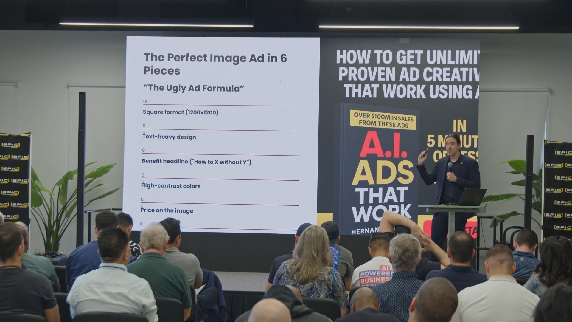 Hernan Vazquez Facebook ad: Epic Webinar Summit Miami - February 2026