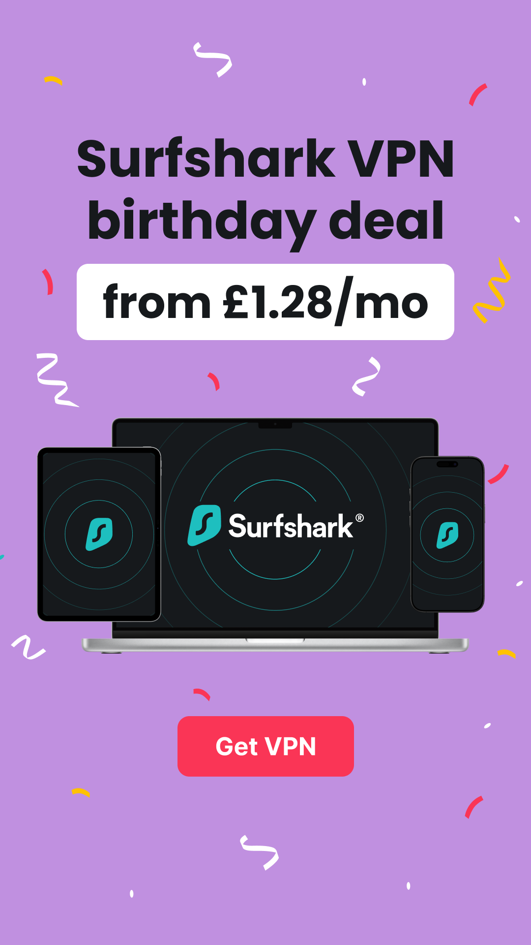 Surfshark Facebook ad