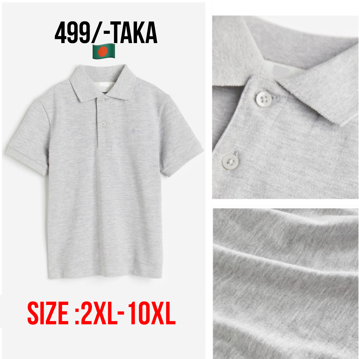 Oversized Clothing Facebook ad: BIG SIZE (2XL/10XL) ๐๐ซ๐๐ฆ๐ข๐ฎ๐ฆ POLO ๐-๐๐ก๐ข๐ซ๐ญโฆ