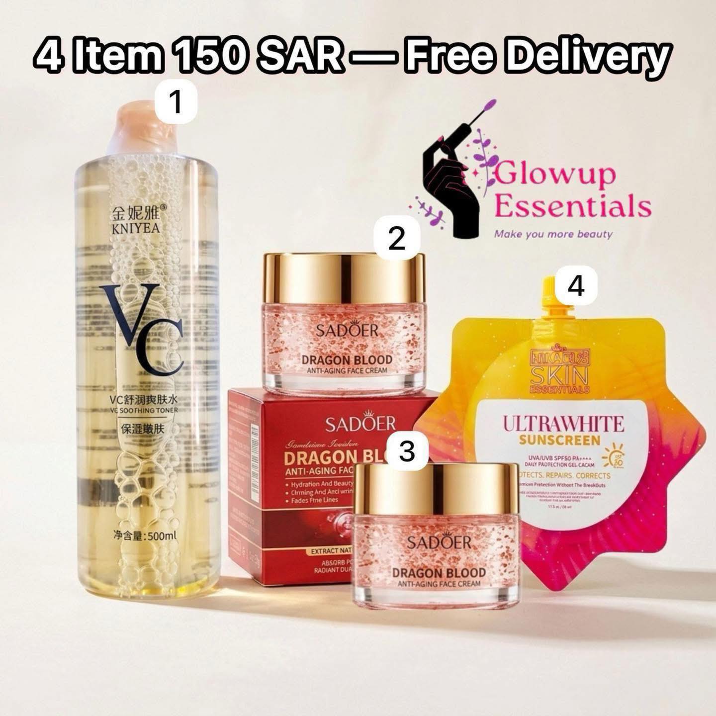 GlowUp Essentials Facebook ad