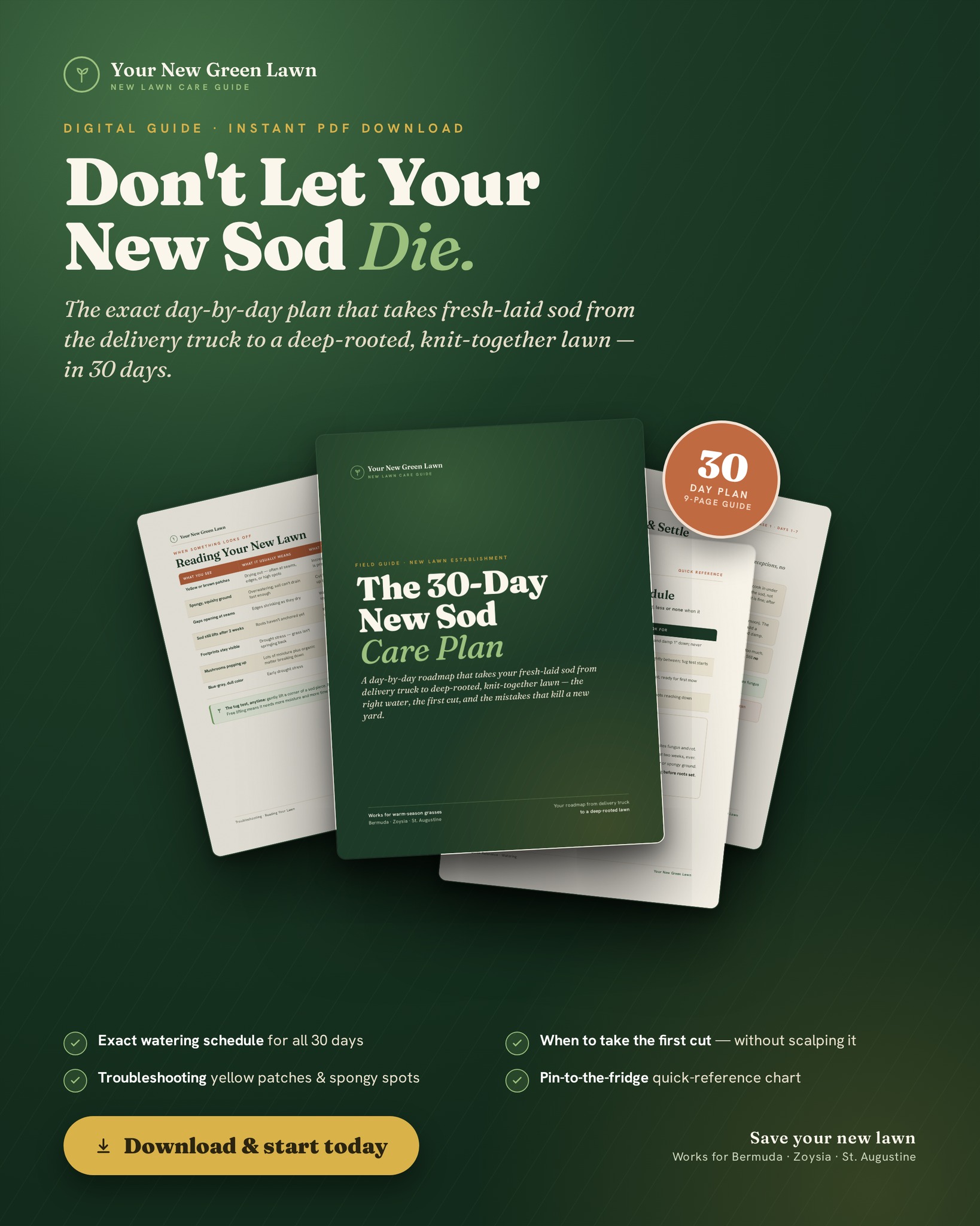 All voices around Denison Facebook ad: Keep your new Sod Alive!