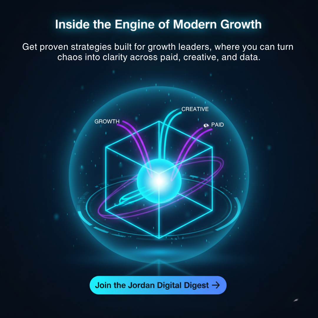 Jordan Digital Marketing Facebook ad: Lower CAC With 4-Week Test Plans