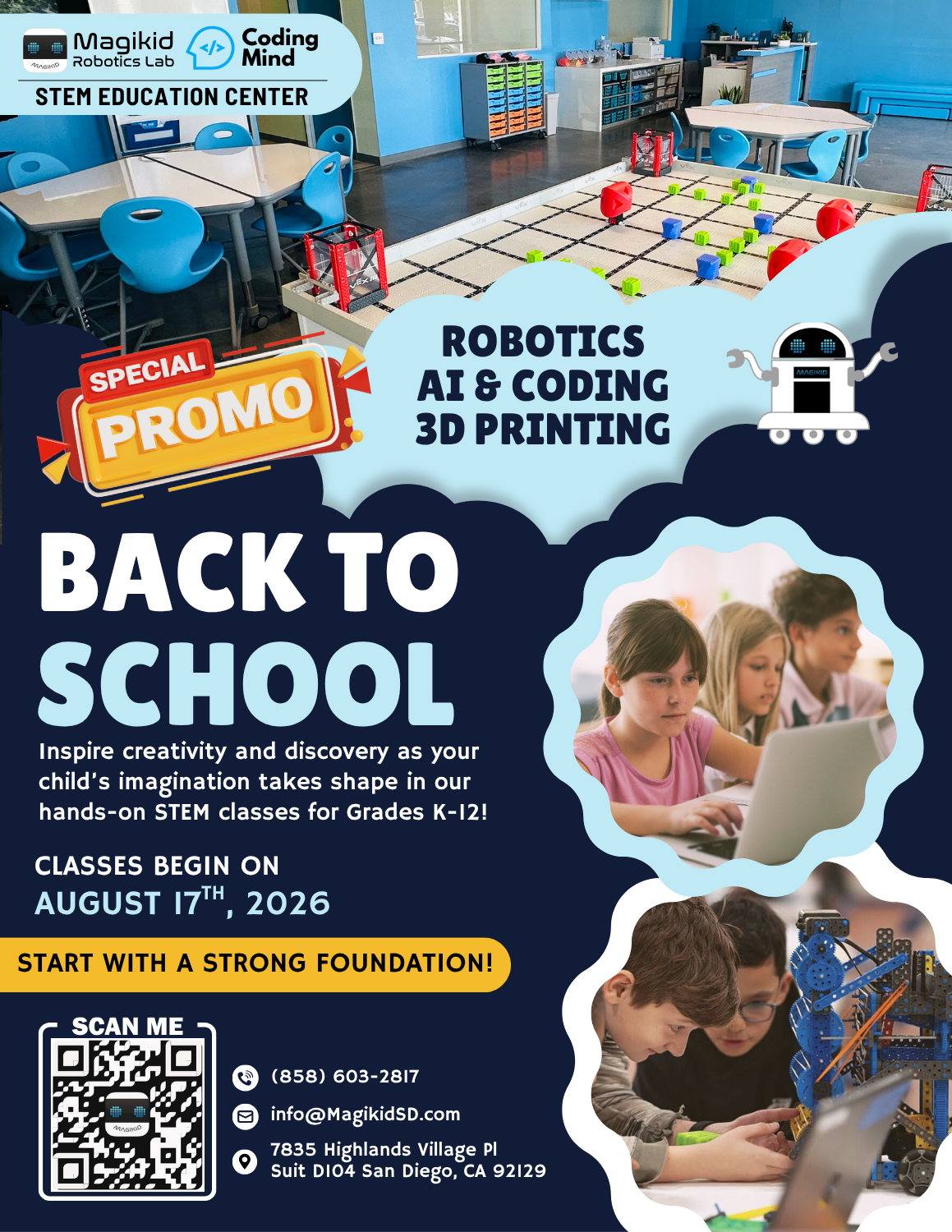 Magikid Robotics Lab San Diego Facebook ad