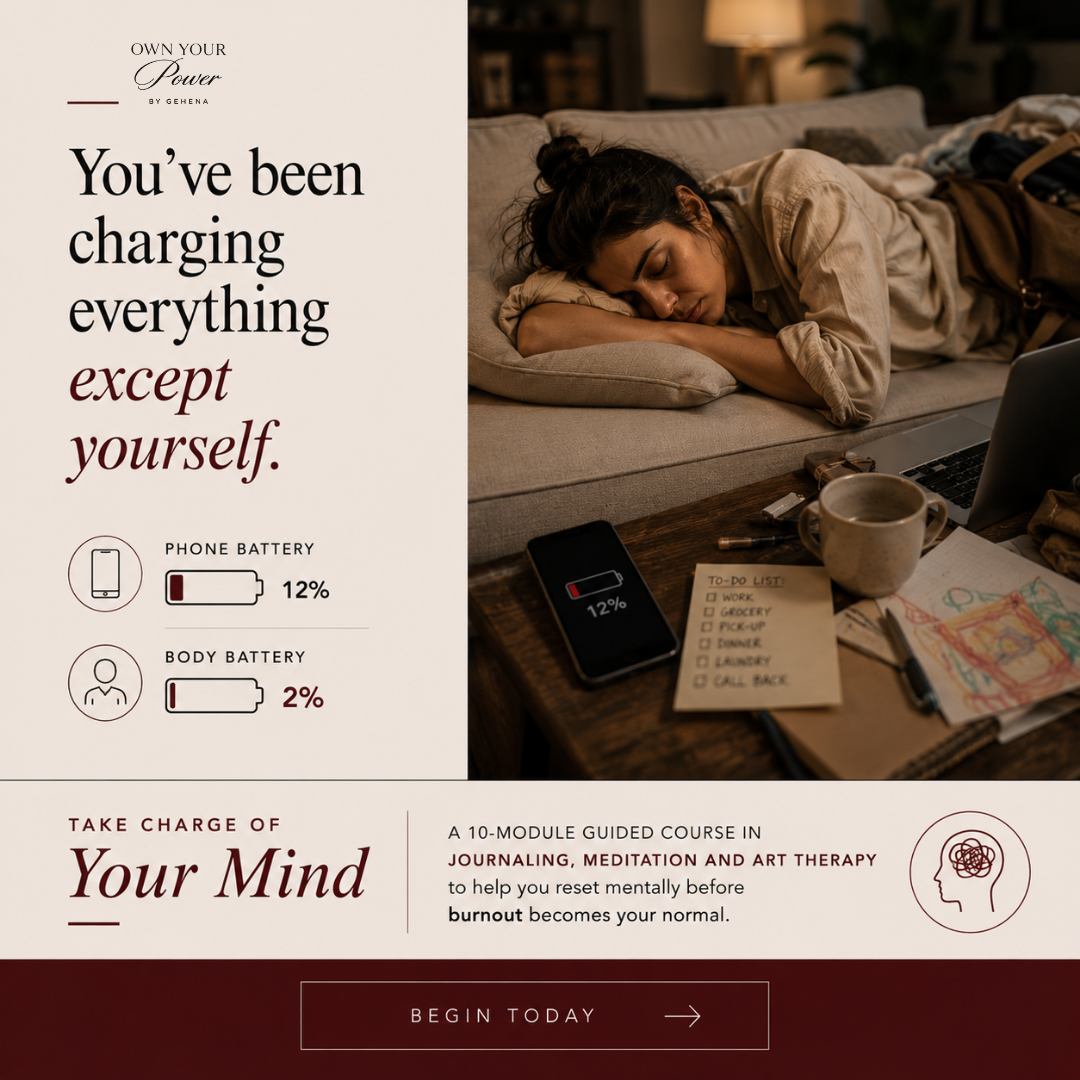 Own Your Power Facebook ad: Recharge Yourself, Not Just Your Phone