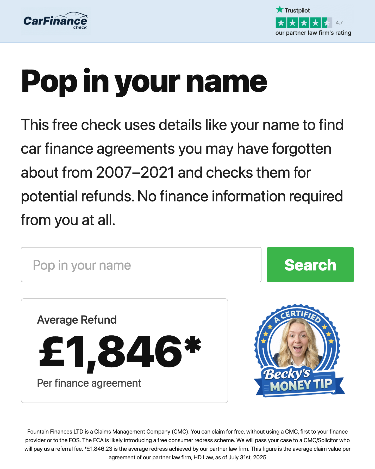 Becky's Money Tips Facebook ad