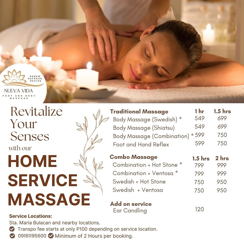 Nueva Vida Massage - Sta. Maria Bulacan Facebook ad from Nov 2, 2024