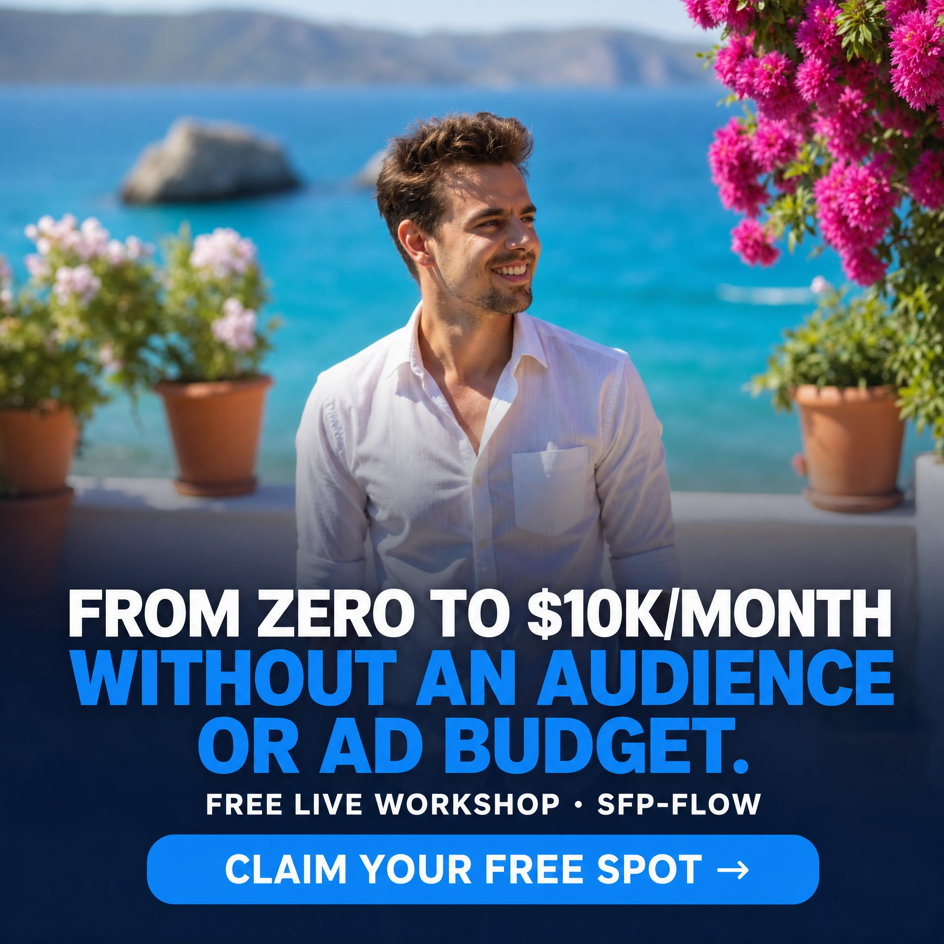 Julian Eisenkirchner Facebook ad: Stop Overthinking. Launch your Digital Product in 30 days.