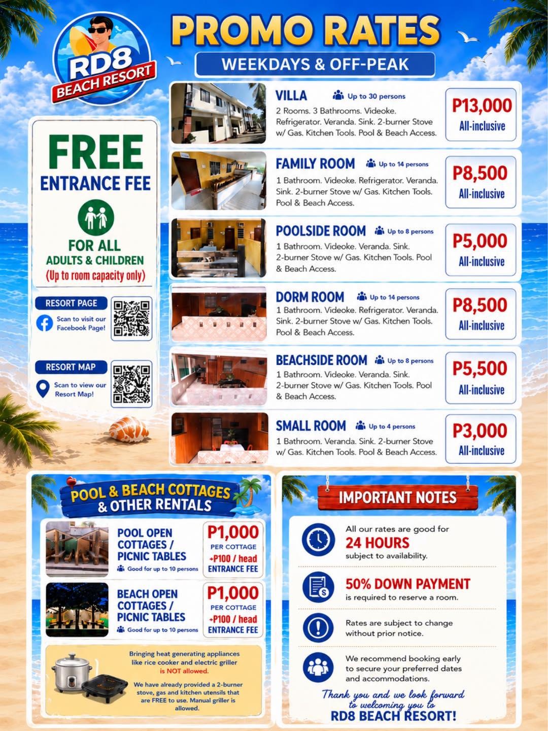 RD8 Beach Resort "Ocean Park" Facebook ad