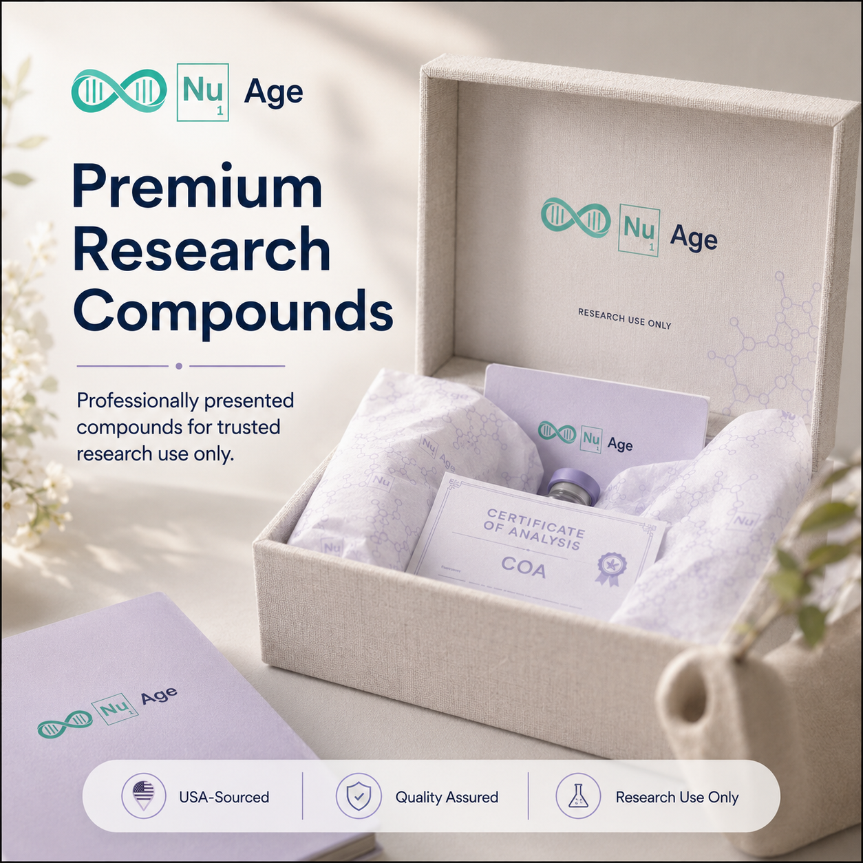 Nuage Research Facebook ad: Premium Research Compounds
