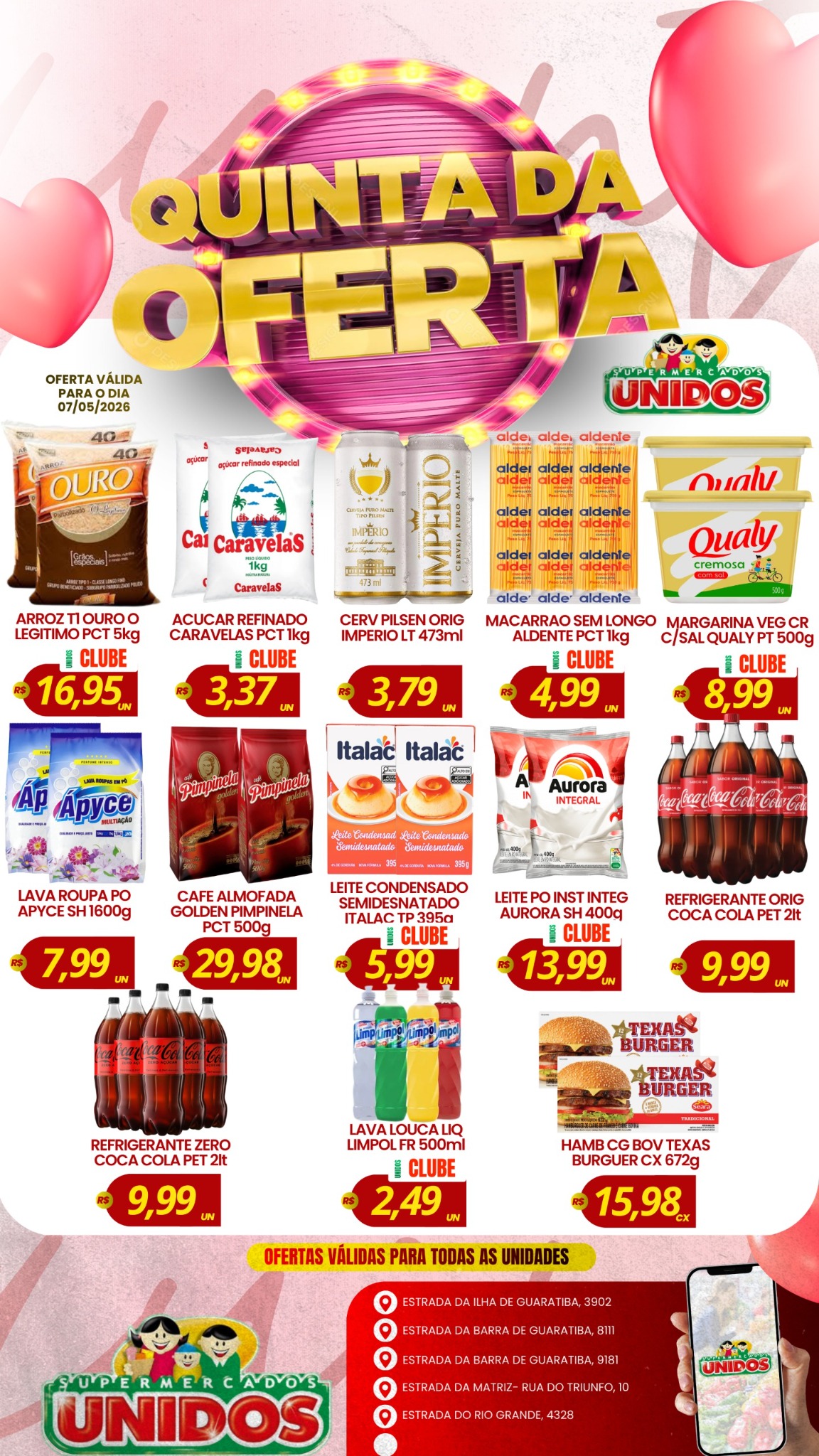 Supermercados Unidos Guaratiba RJ Facebook ad: ECONOMIA GARANTIDA!