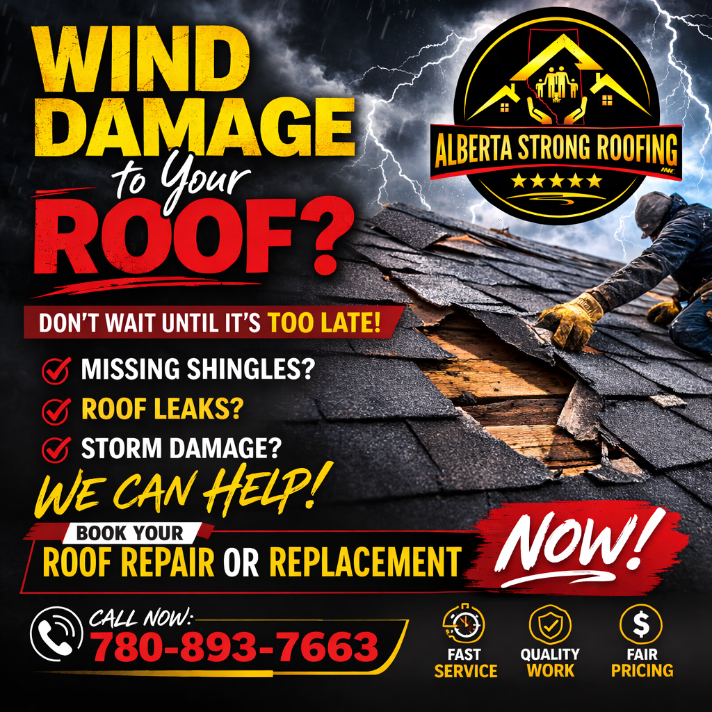 Alberta Strong Roofing Inc Facebook ad