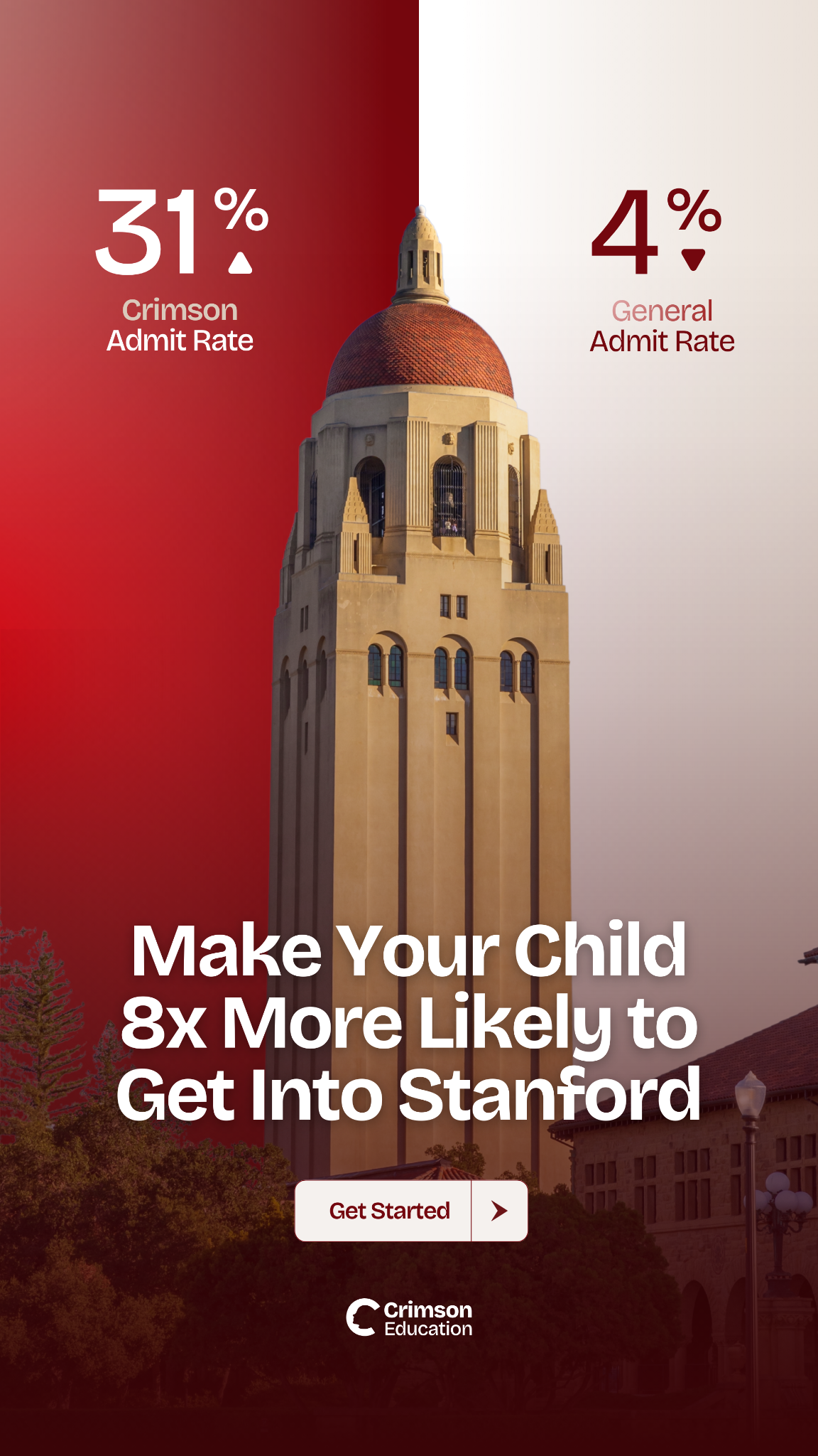 Crimson Education Facebook ad