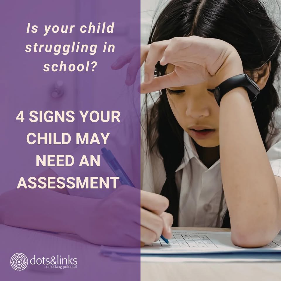 Dots & Links Skills Development Center Facebook ad: If you’ve been noticing that your child is…
