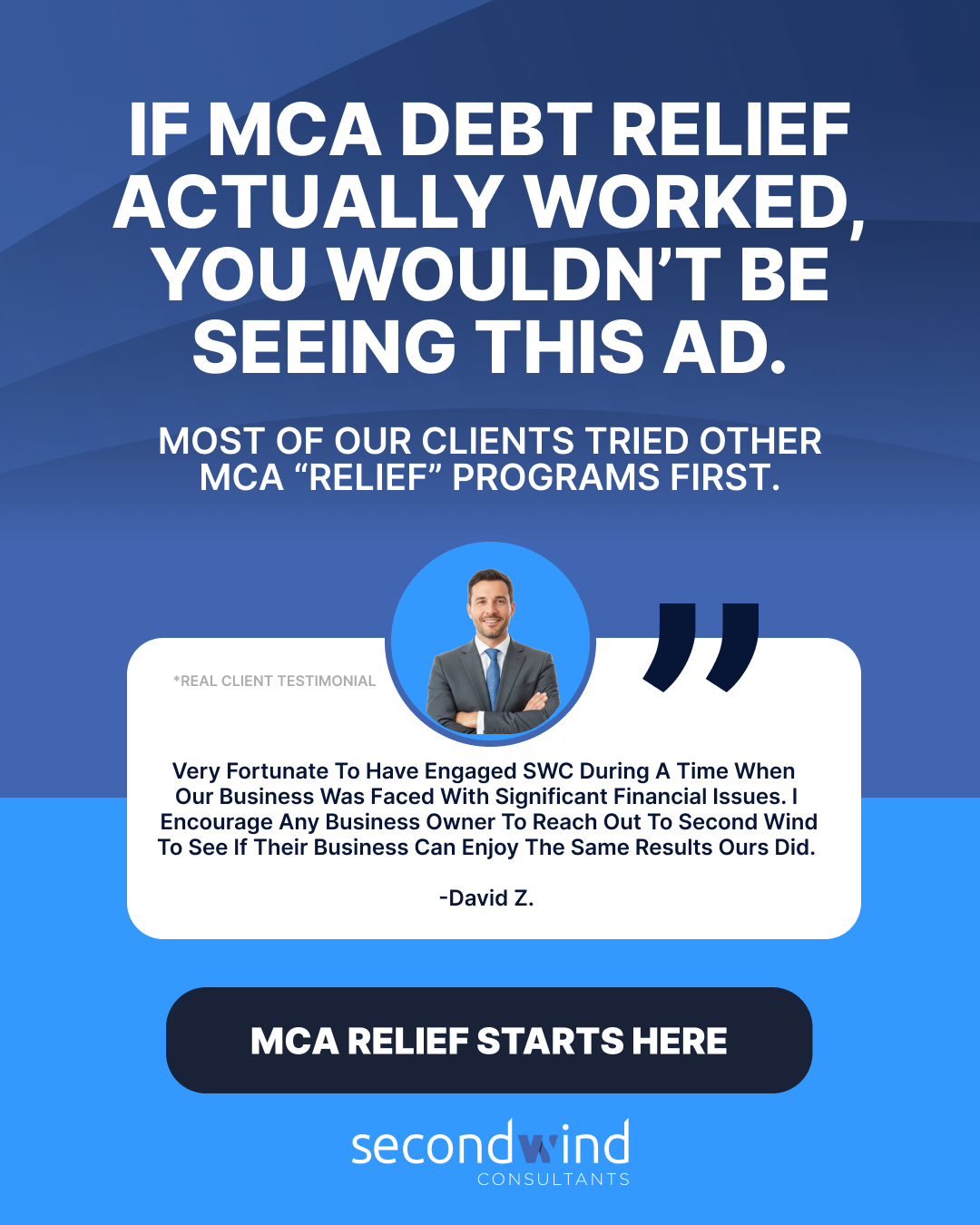 Second Wind Consultants Facebook ad