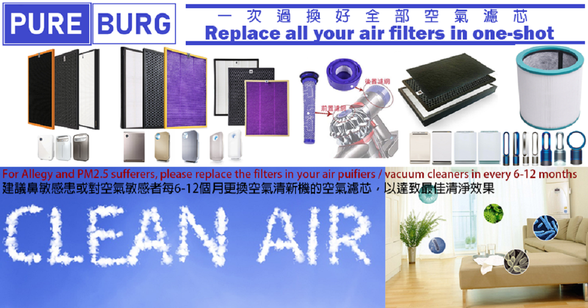 Pureburg Facebook ad: Replacement Air Filters