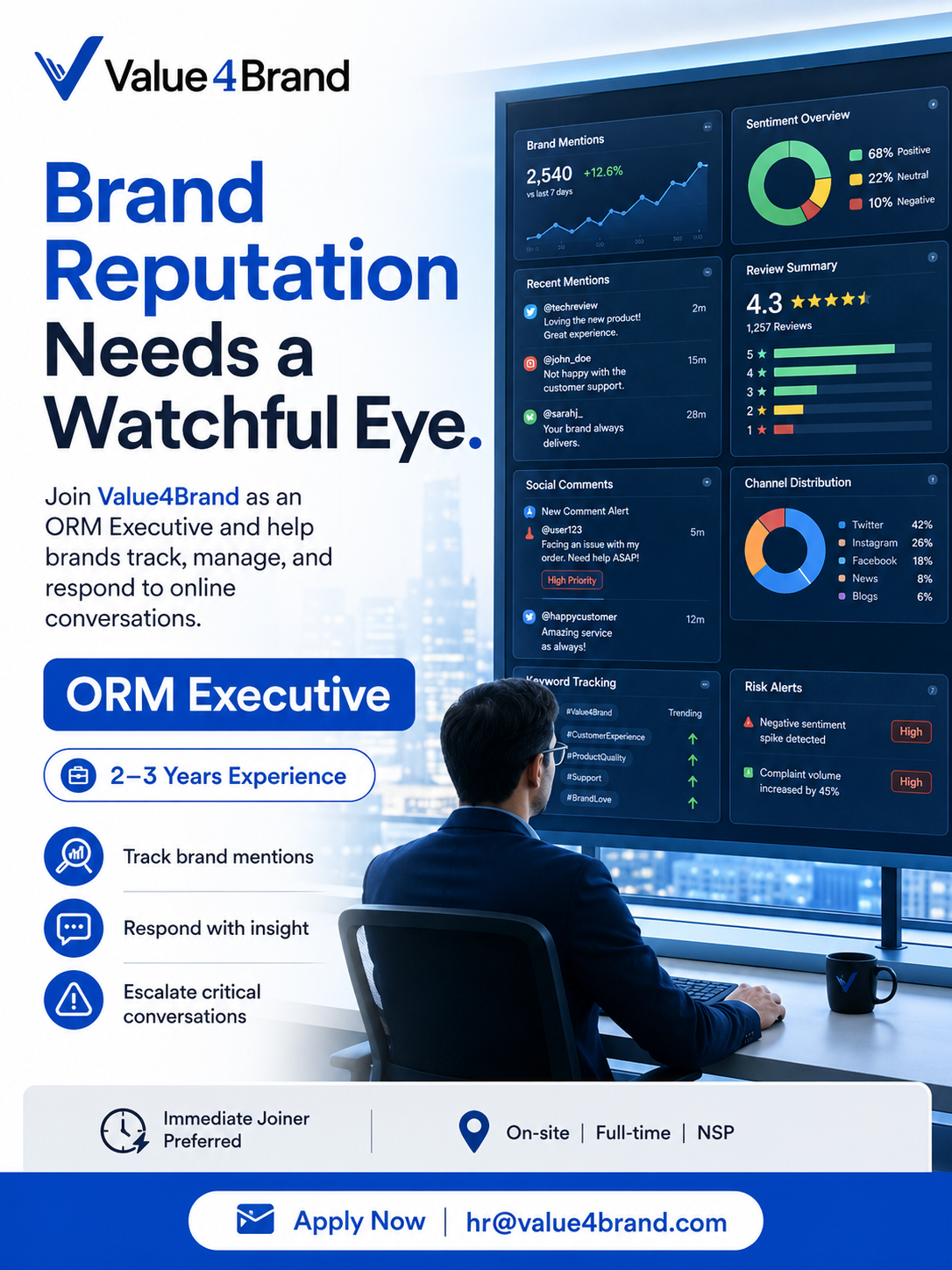 Newssamachar Facebook ad: Join Value4Brand as ORM Executive