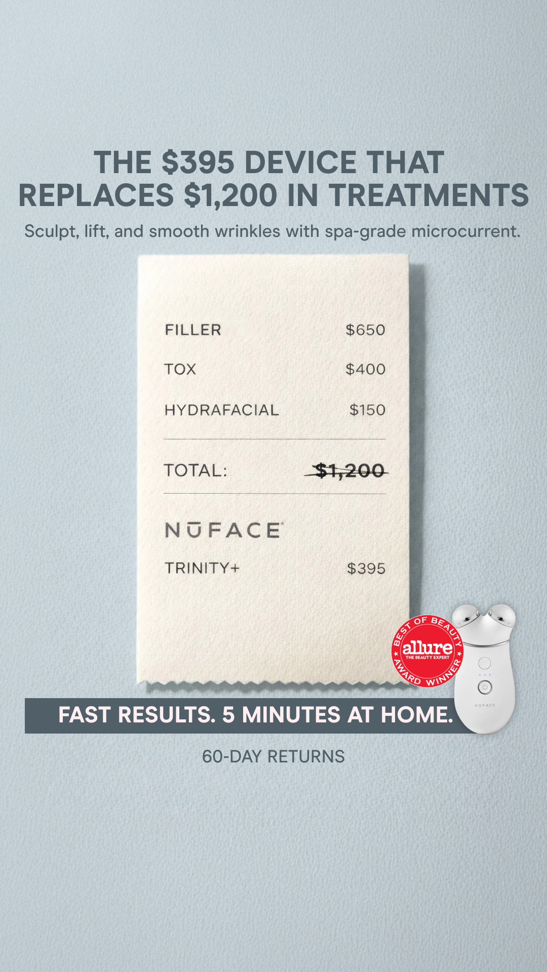 NuFACE Facebook ad