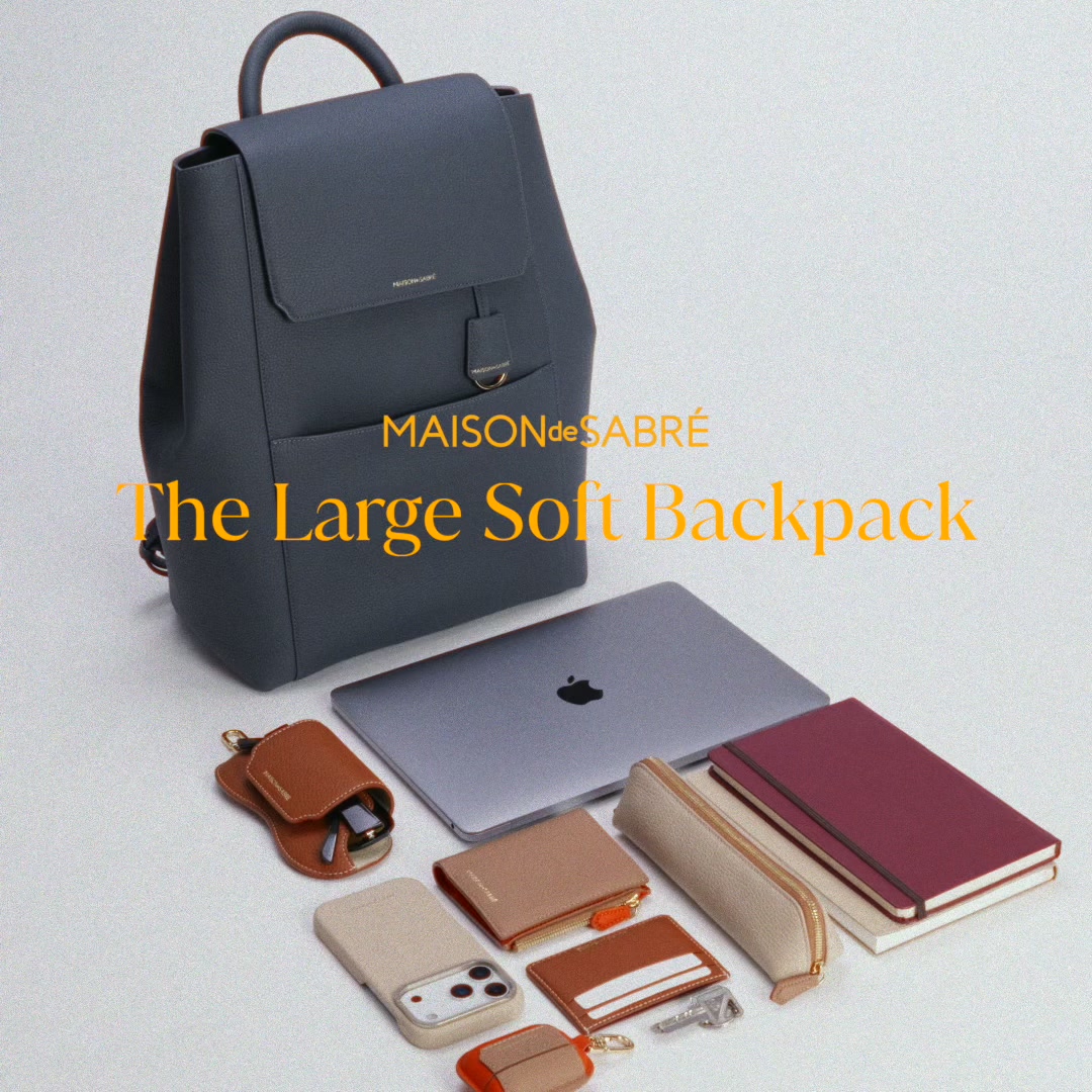 MAISON de SABRÉ Facebook ad: The Large Soft Backpack | Worldwide Bestseller
