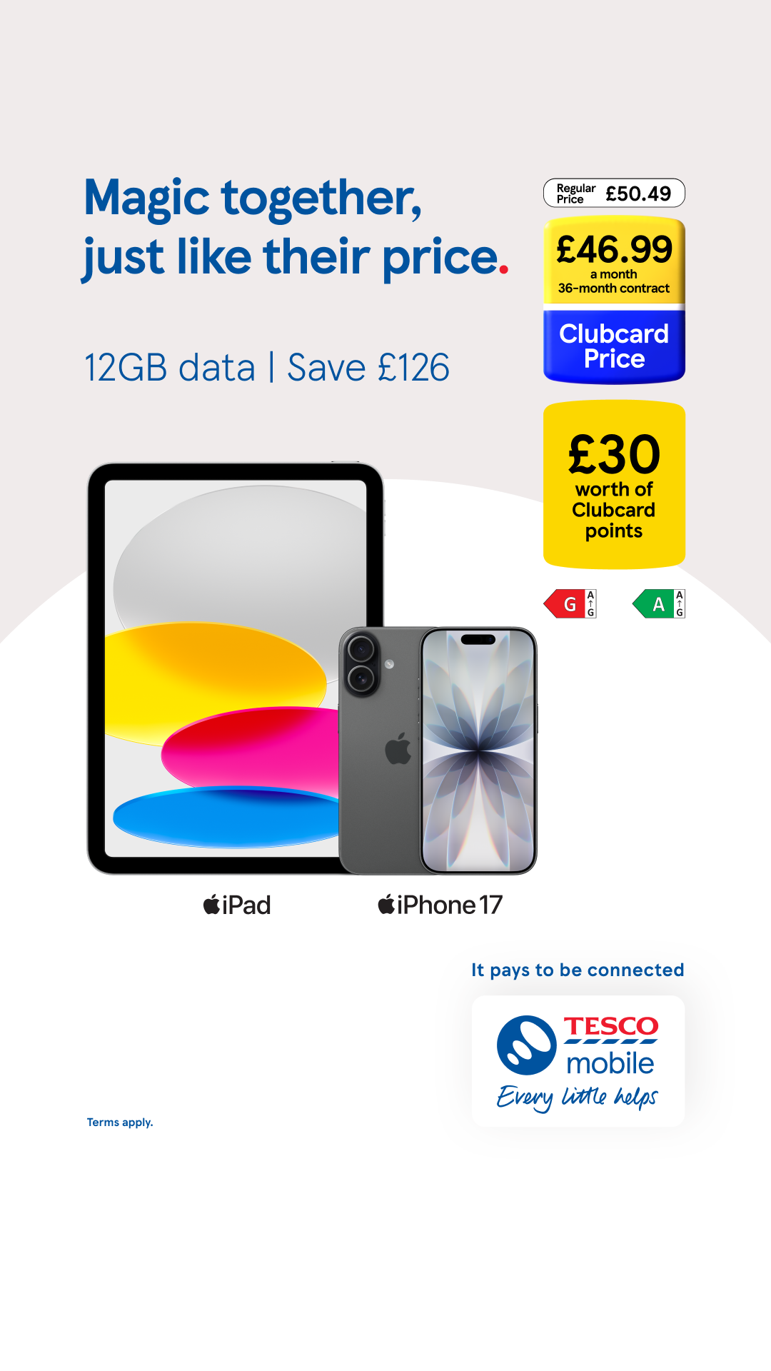 Tesco Mobile Facebook ad from May 22, 2026
