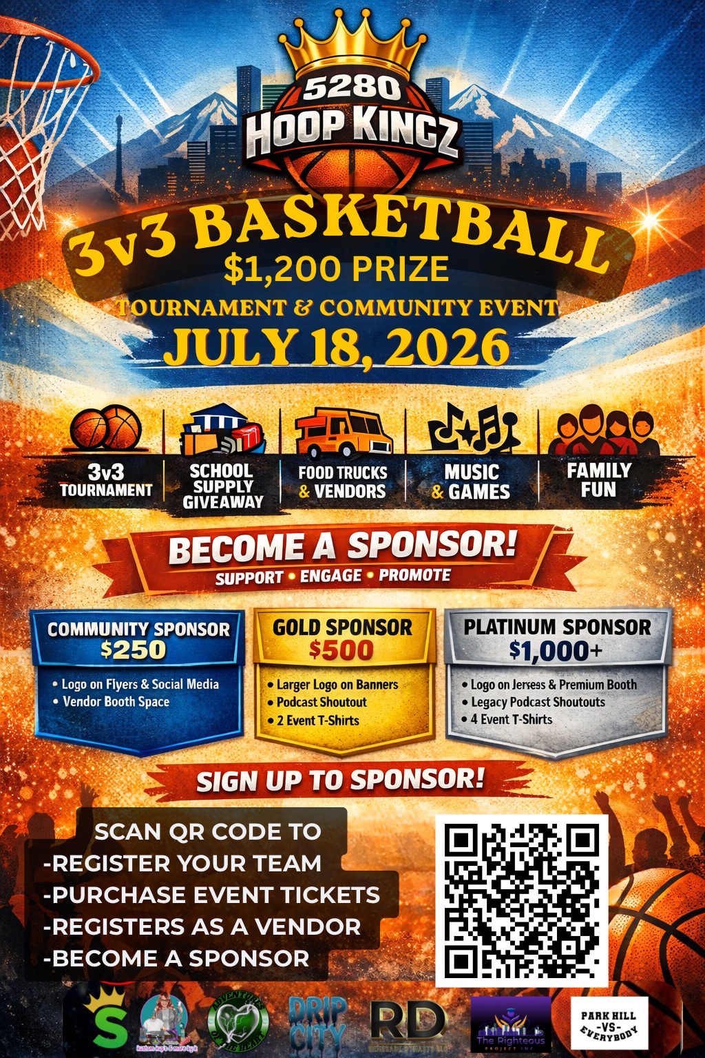 Billy W Milton Jr. Facebook ad: 5280 Hoop Kingz 3v3 Basketball Tournament & Community Event