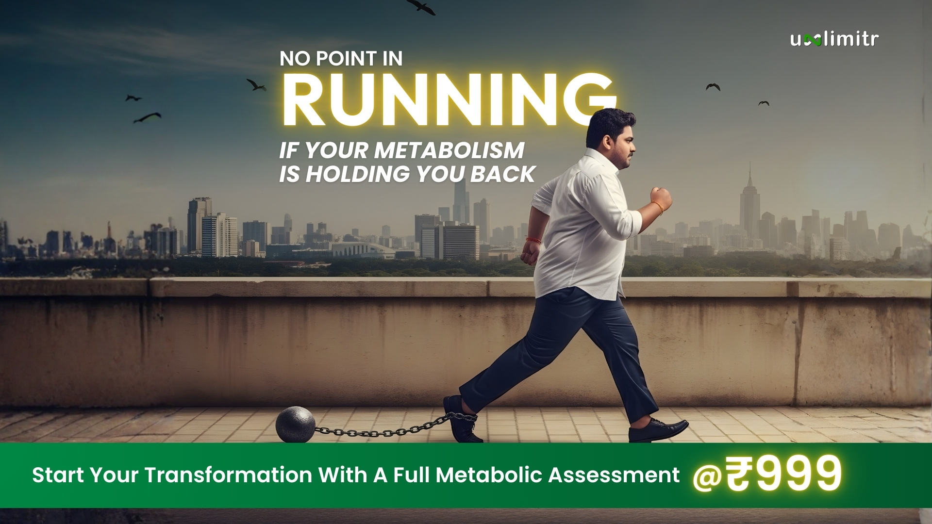 UnlimitrApp Facebook ad: Book your 360° Health Assessment @ just Rs. 999/-