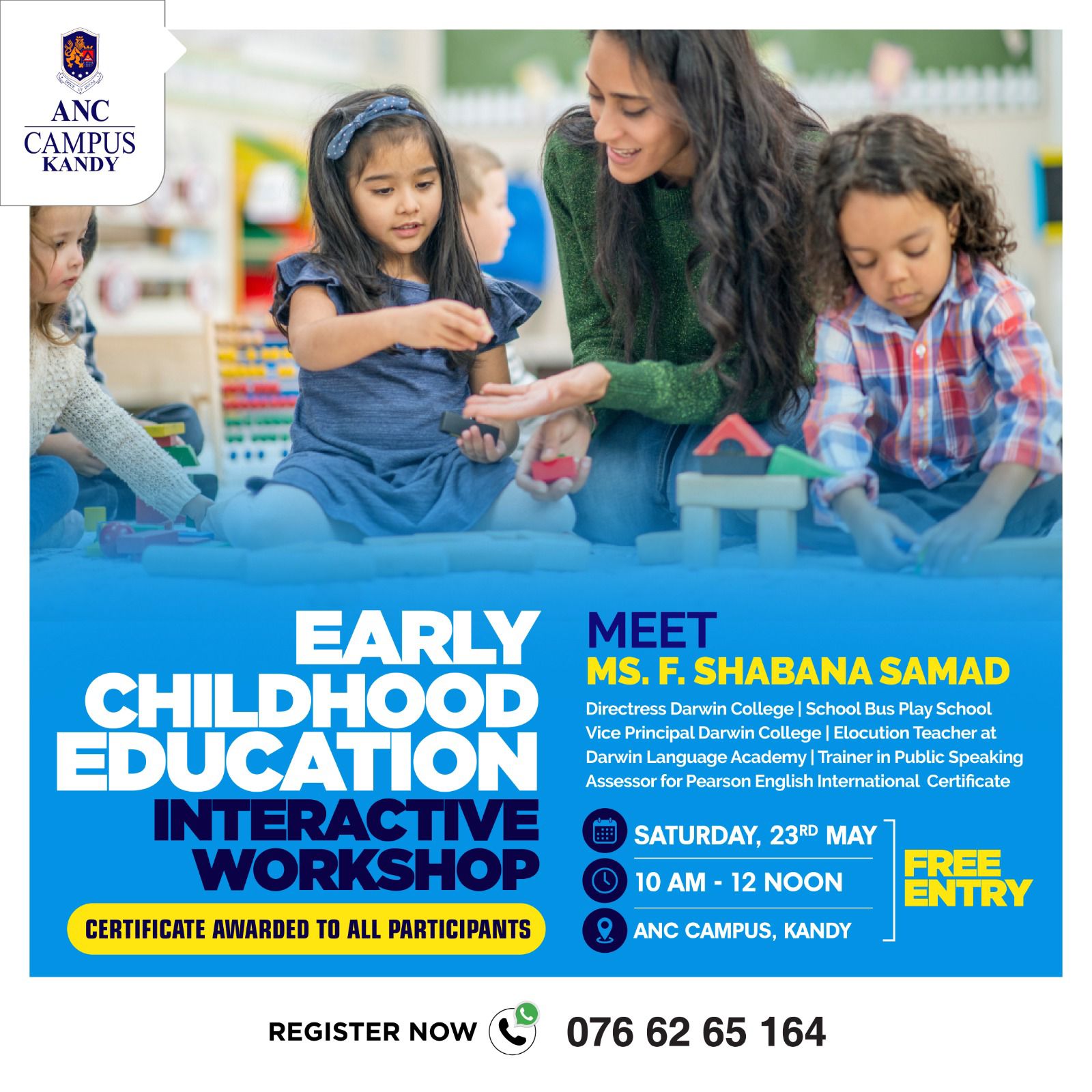 ANC Branch Campus Kandy Facebook ad: Shape Young Minds with Confidence!