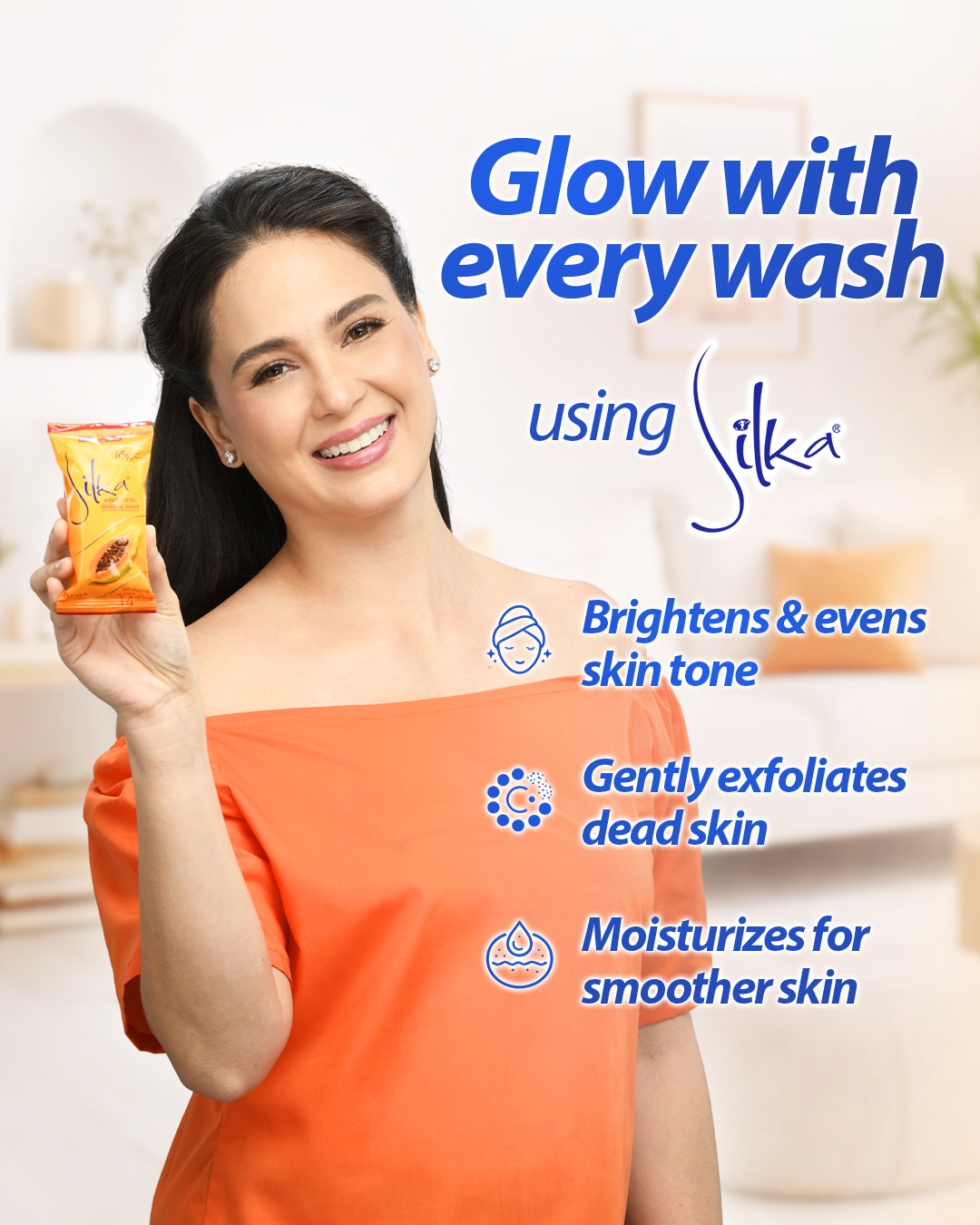 Silka Facebook ad: Glow without the fuss with Silka Papaya Soap