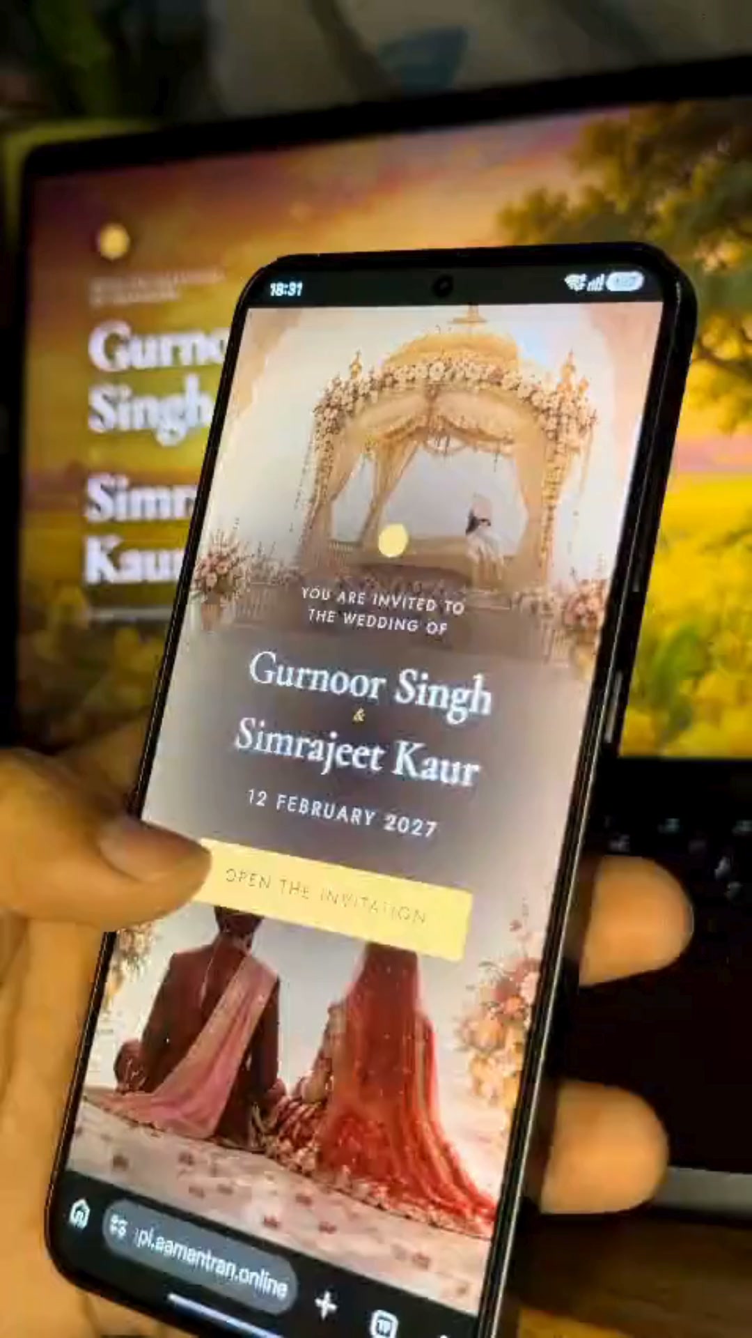 Aamantran Facebook ad: Stunning Digital Wedding Invitations