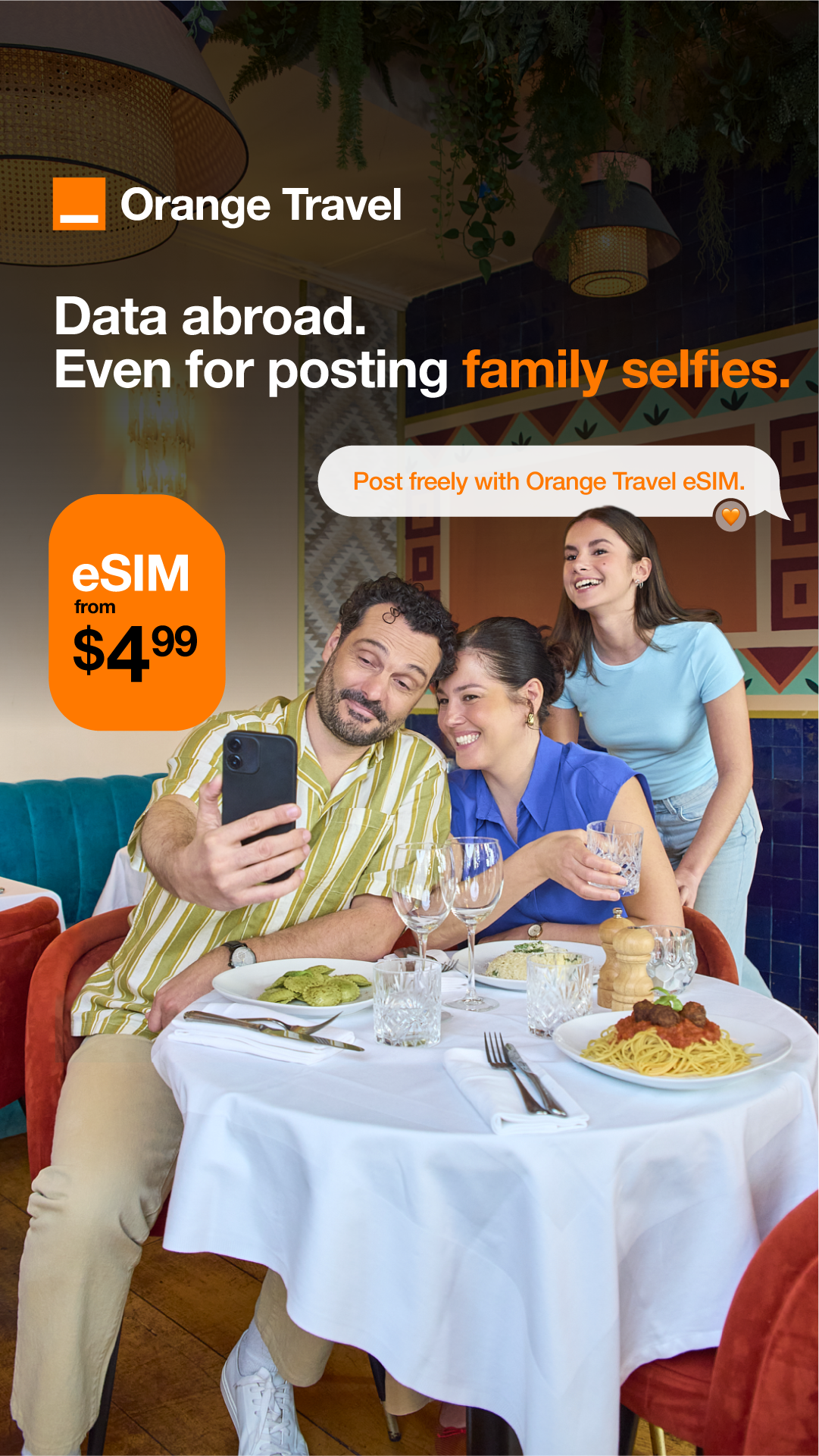 Orange Travel Facebook ad