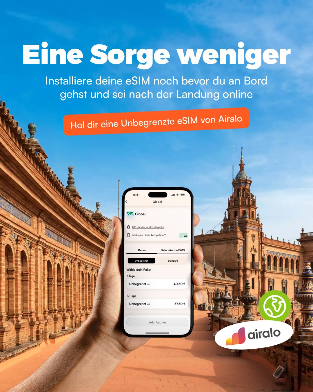 Airalo Global eSIM Store Facebook ad
