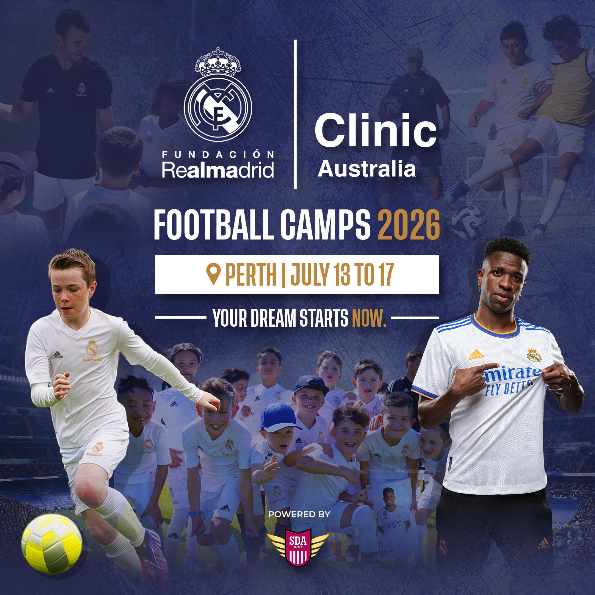 SDA Agency Facebook ad: Real Madrid Camp. ONE WEEK ONLY